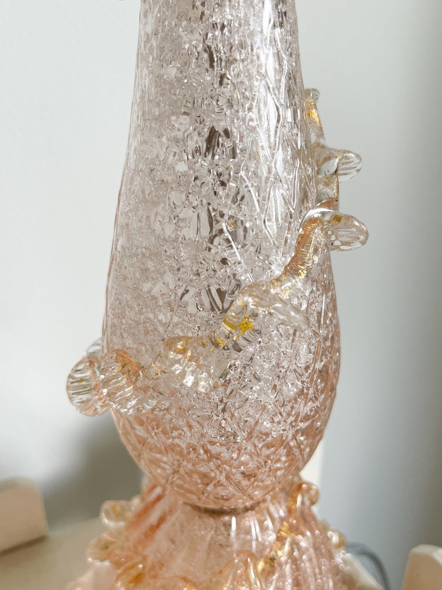 Vintage Barovier & Toso Hand Blown Murano Glass Lamp Base