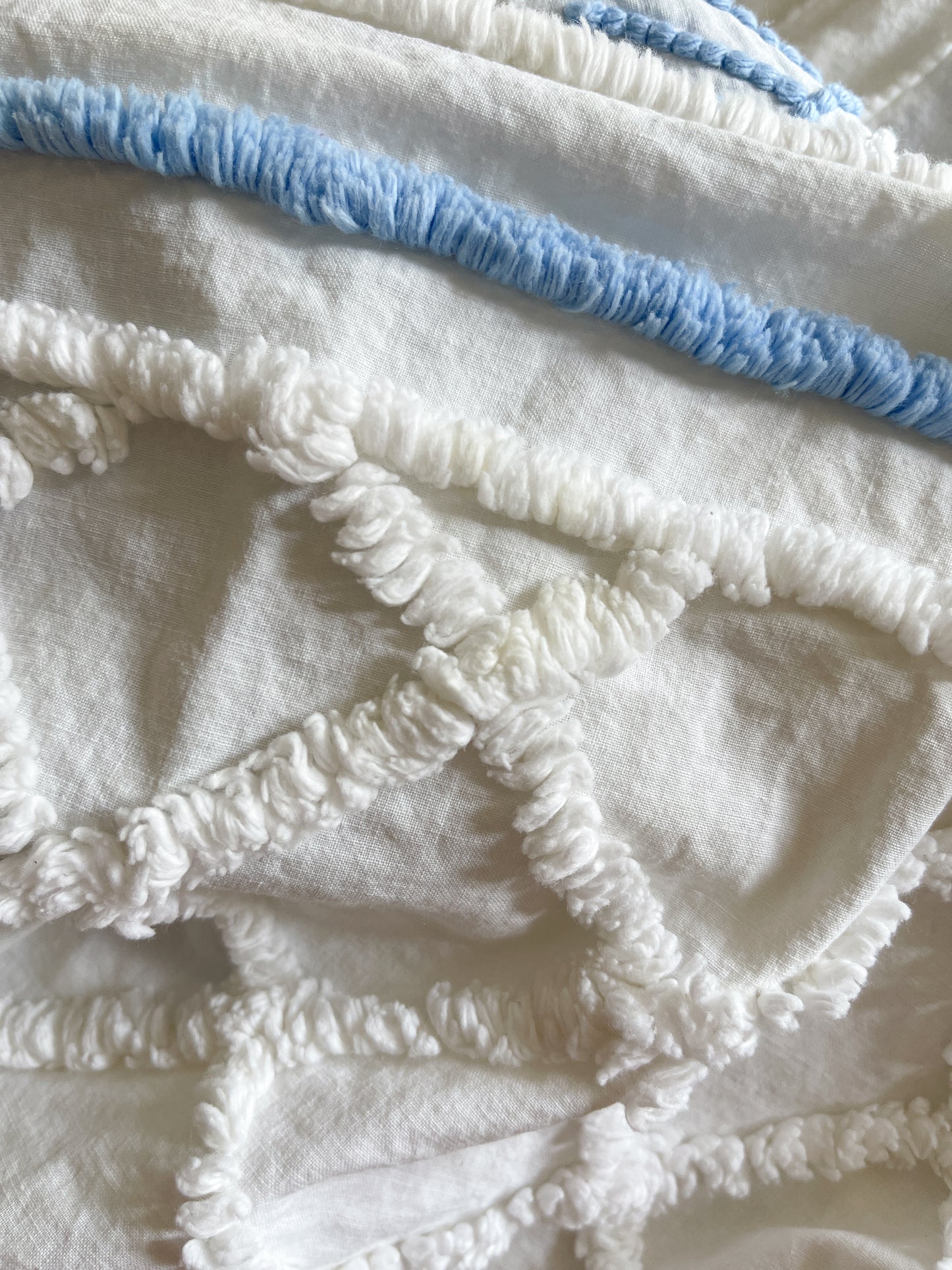Vintage Chenille Bear Baby Blanket Bedspread