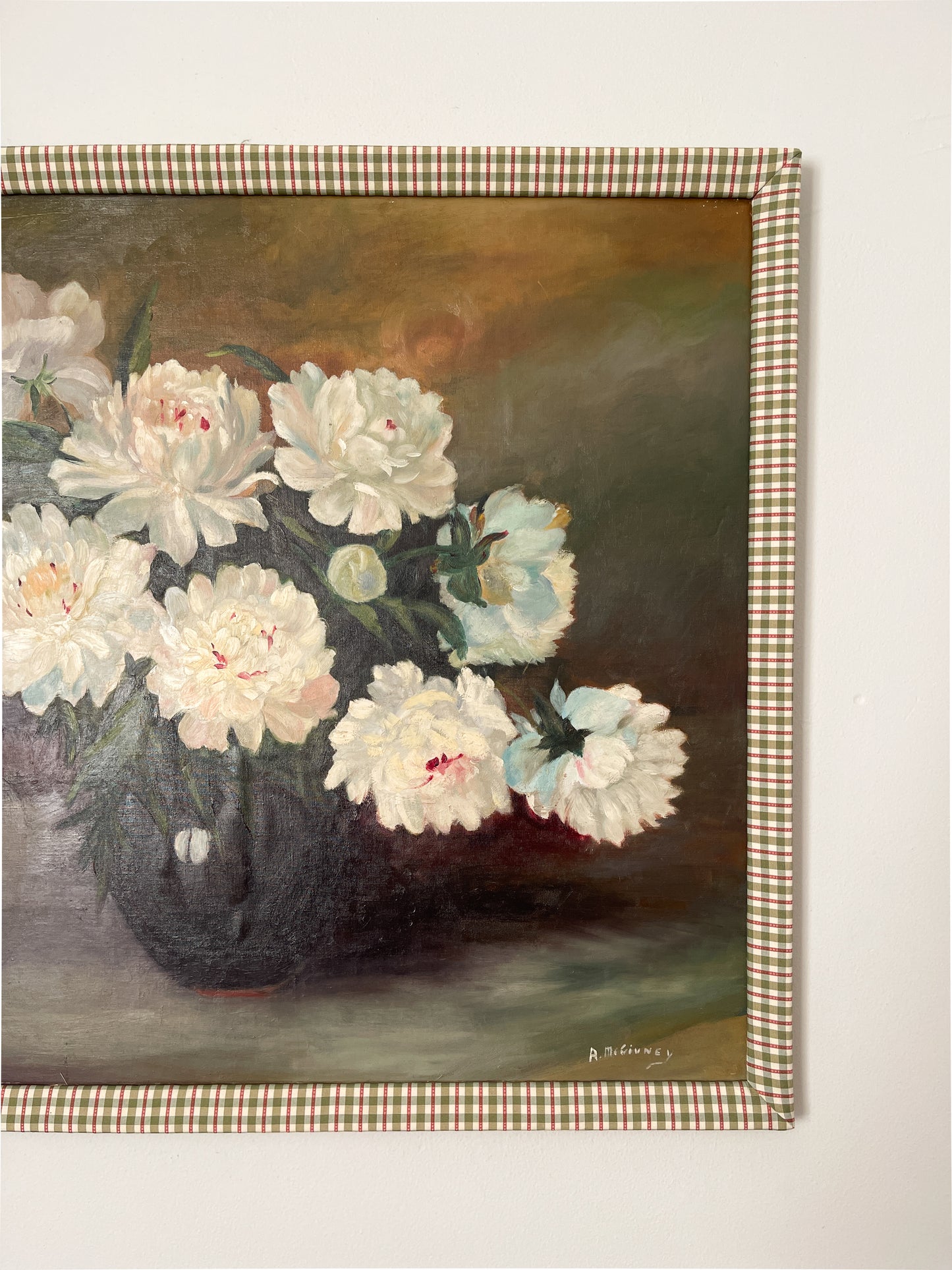 Peony Still Life Large Scale Original Oil Painting