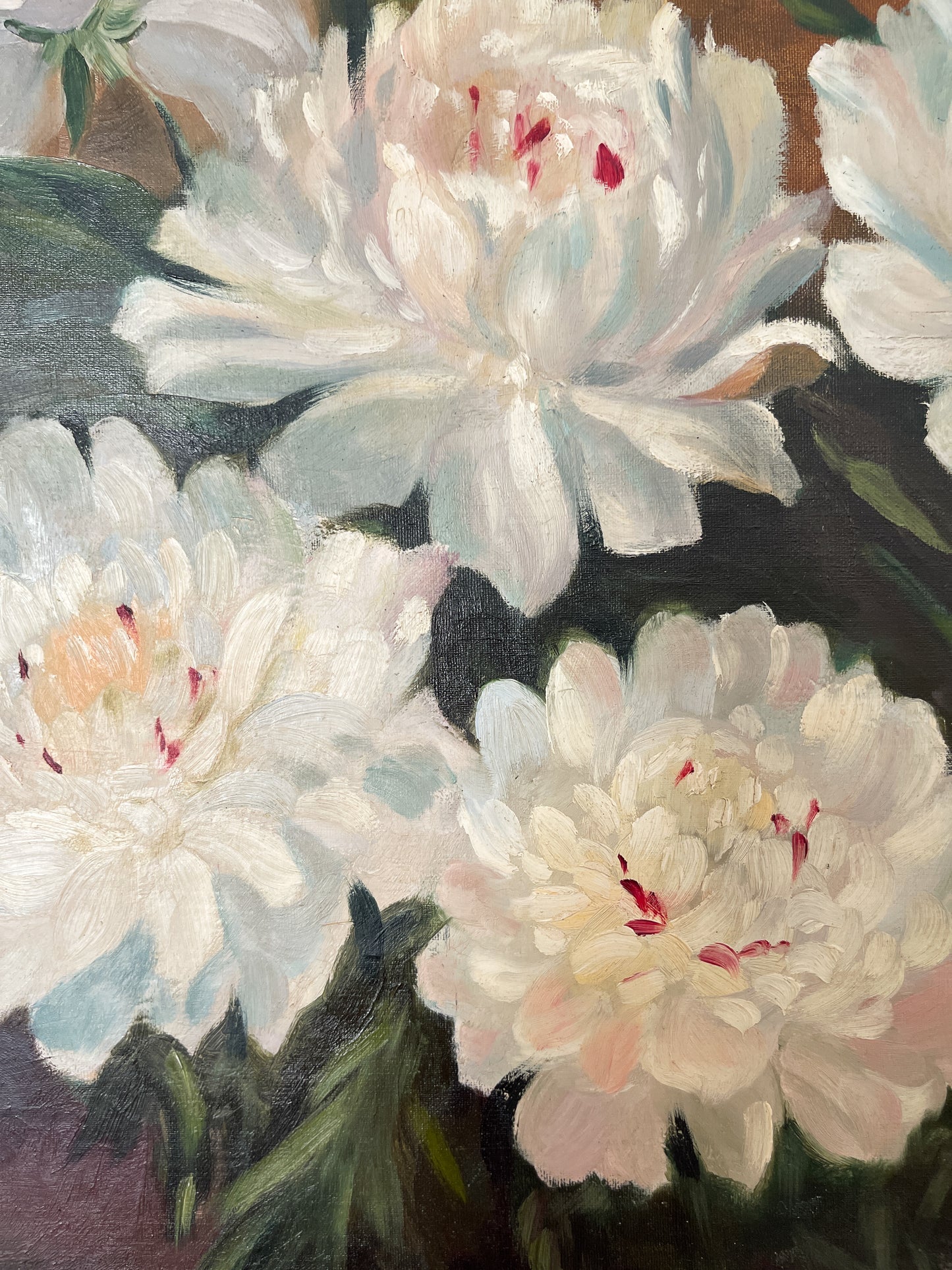 Peony Still Life Large Scale Original Oil Painting