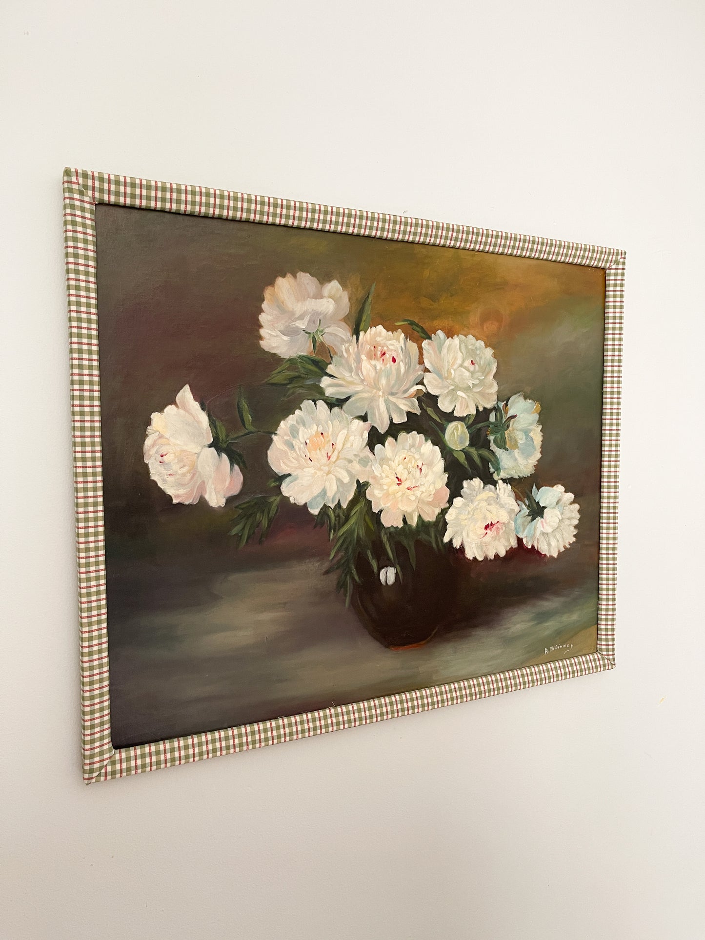 Peony Still Life Large Scale Original Oil Painting