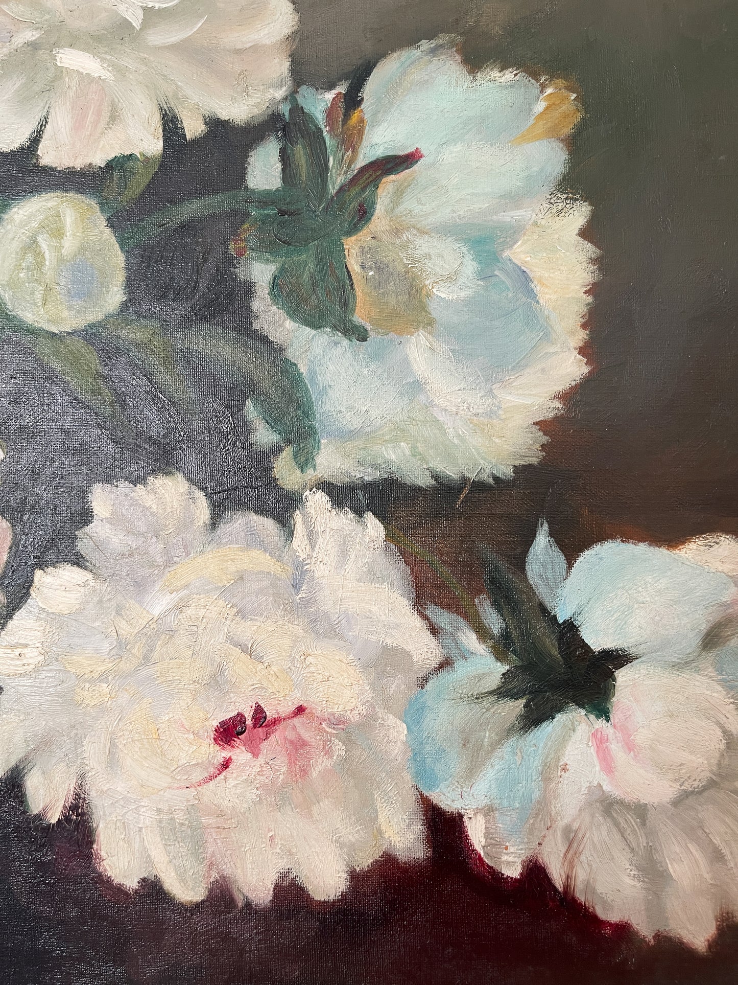 Peony Still Life Large Scale Original Oil Painting