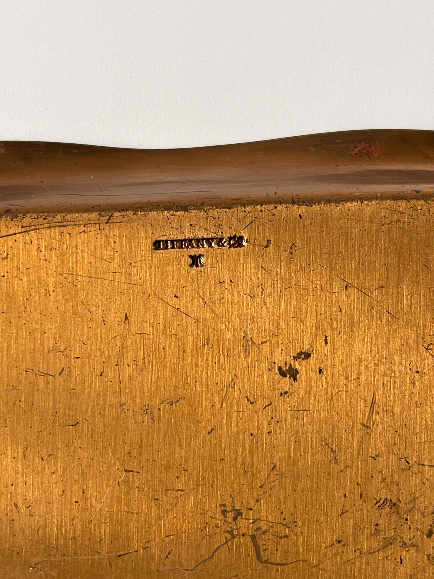 Antique Tiffany & Co. Copper Wedding Invitation Tray / Printing Plate, 1919