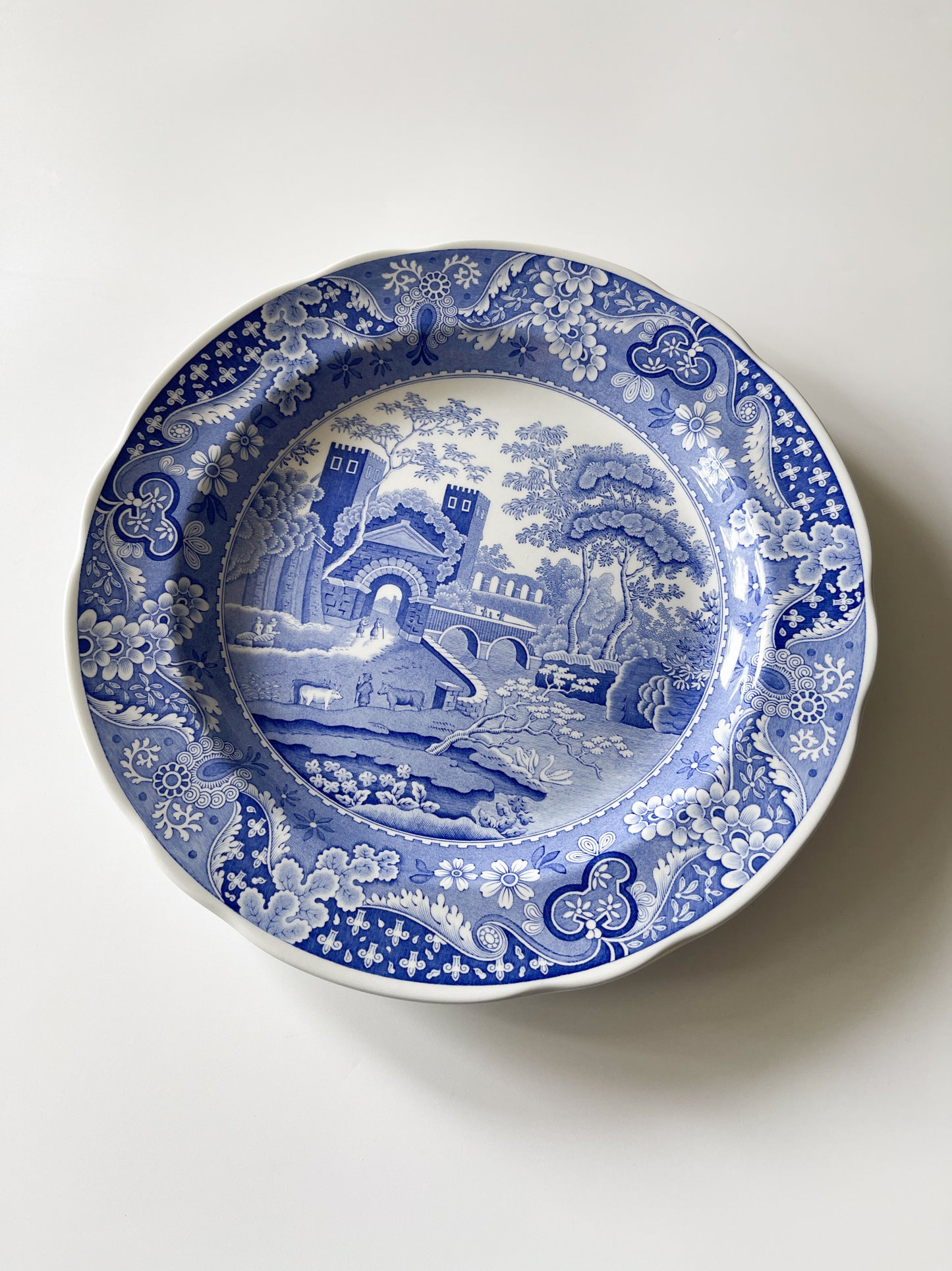 Spode 'Castle' Blue & White Transferware Dinner Plate