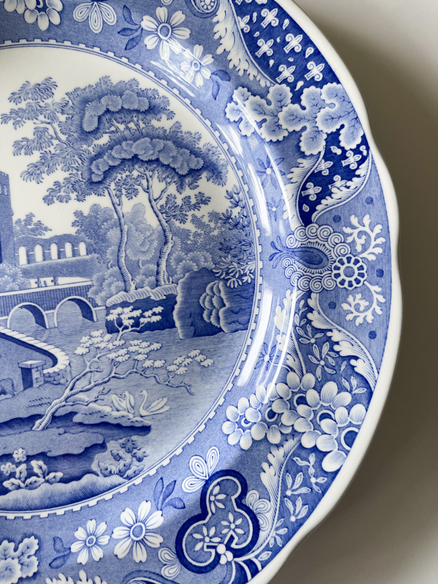 Spode 'Castle' Blue & White Transferware Dinner Plate