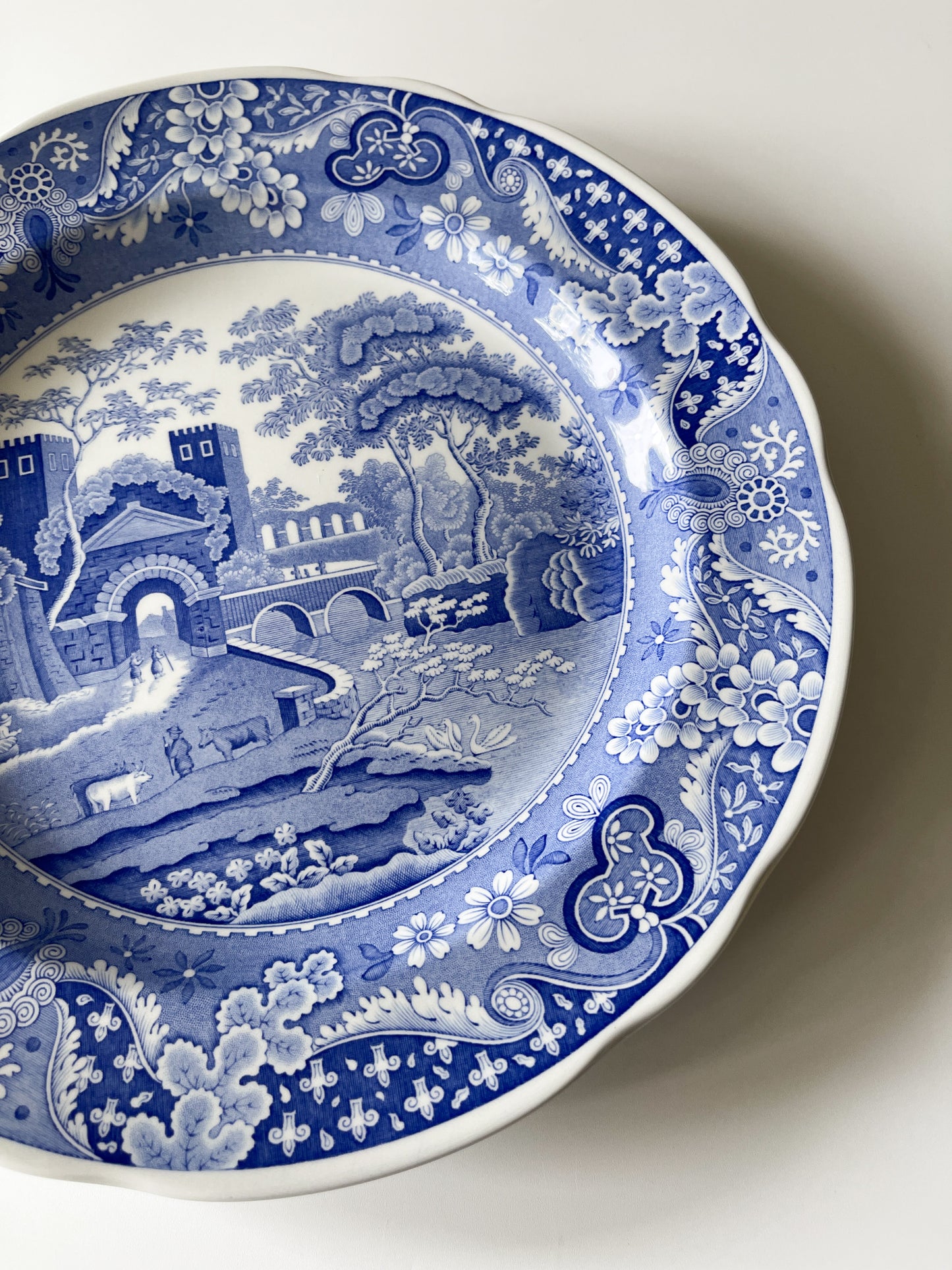 Spode 'Castle' Blue & White Transferware Dinner Plate