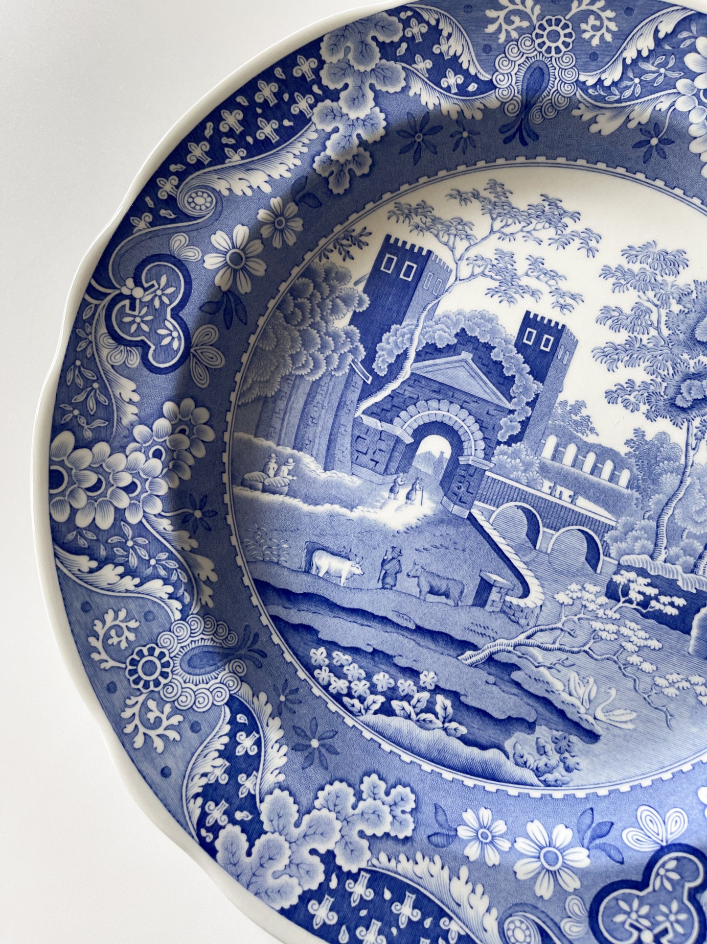Spode 'Castle' Blue & White Transferware Dinner Plate