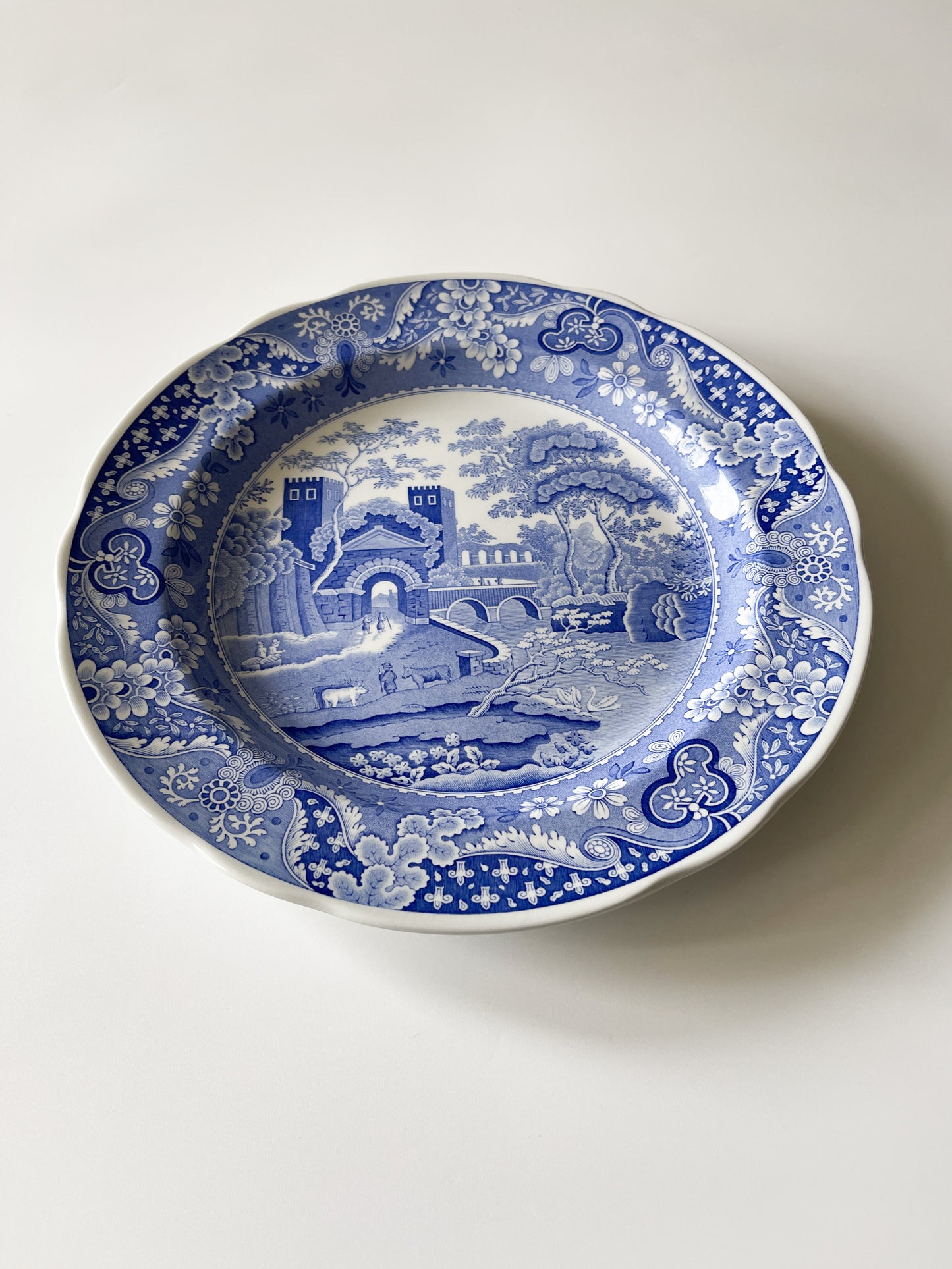 Spode 'Castle' Blue & White Transferware Dinner Plate