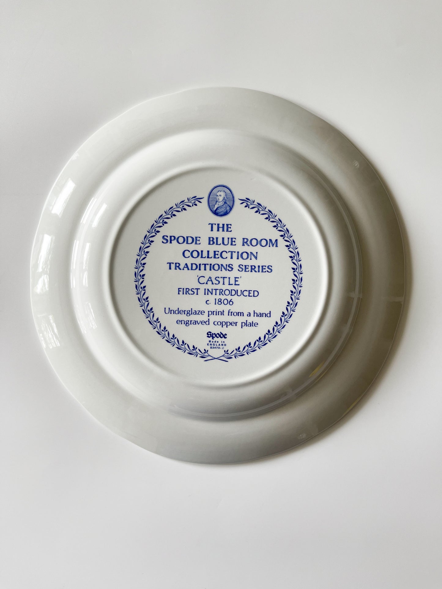 Spode 'Castle' Blue & White Transferware Dinner Plate