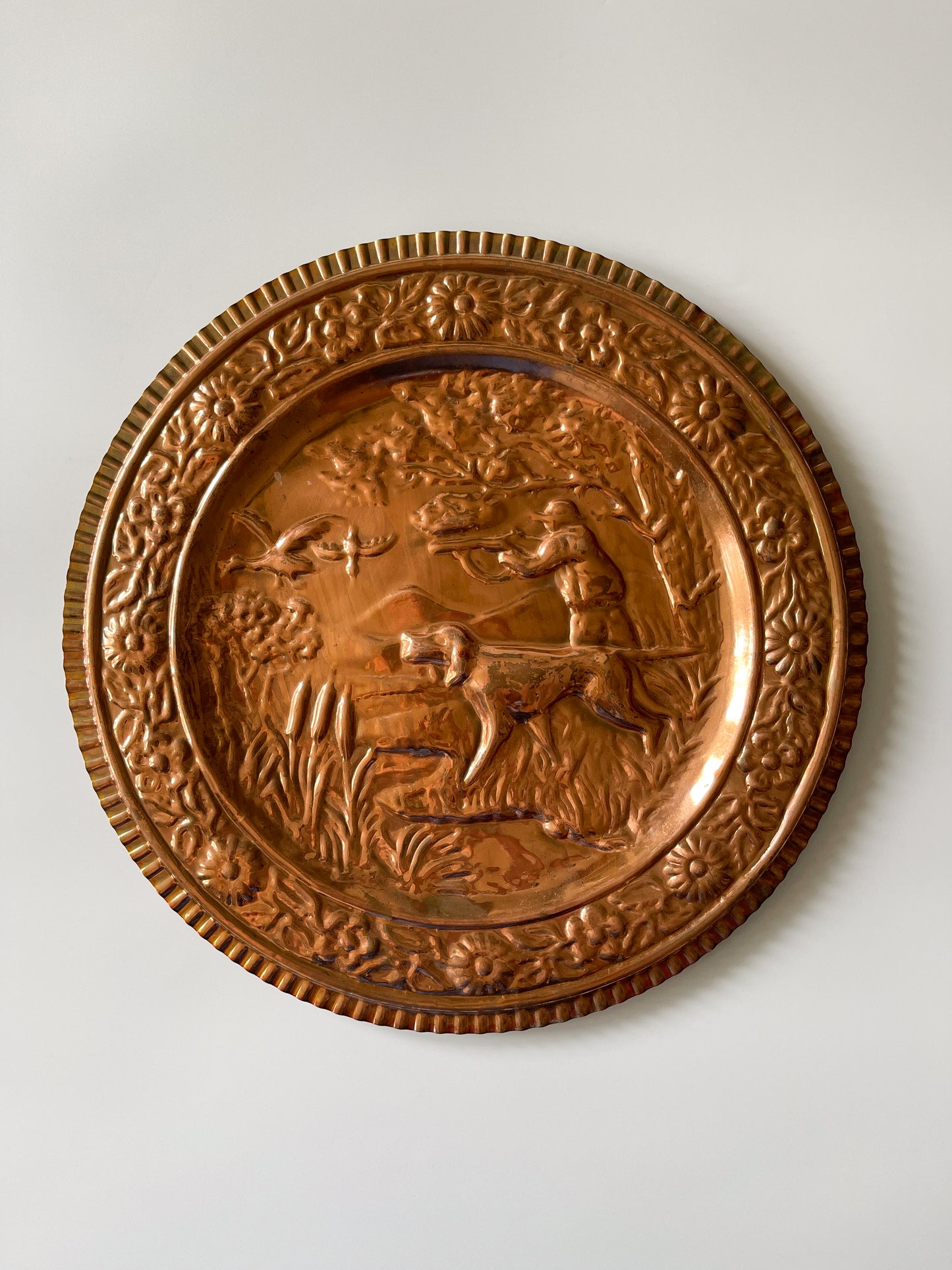 Vintage Italian Embossed Copper Wall Plaques