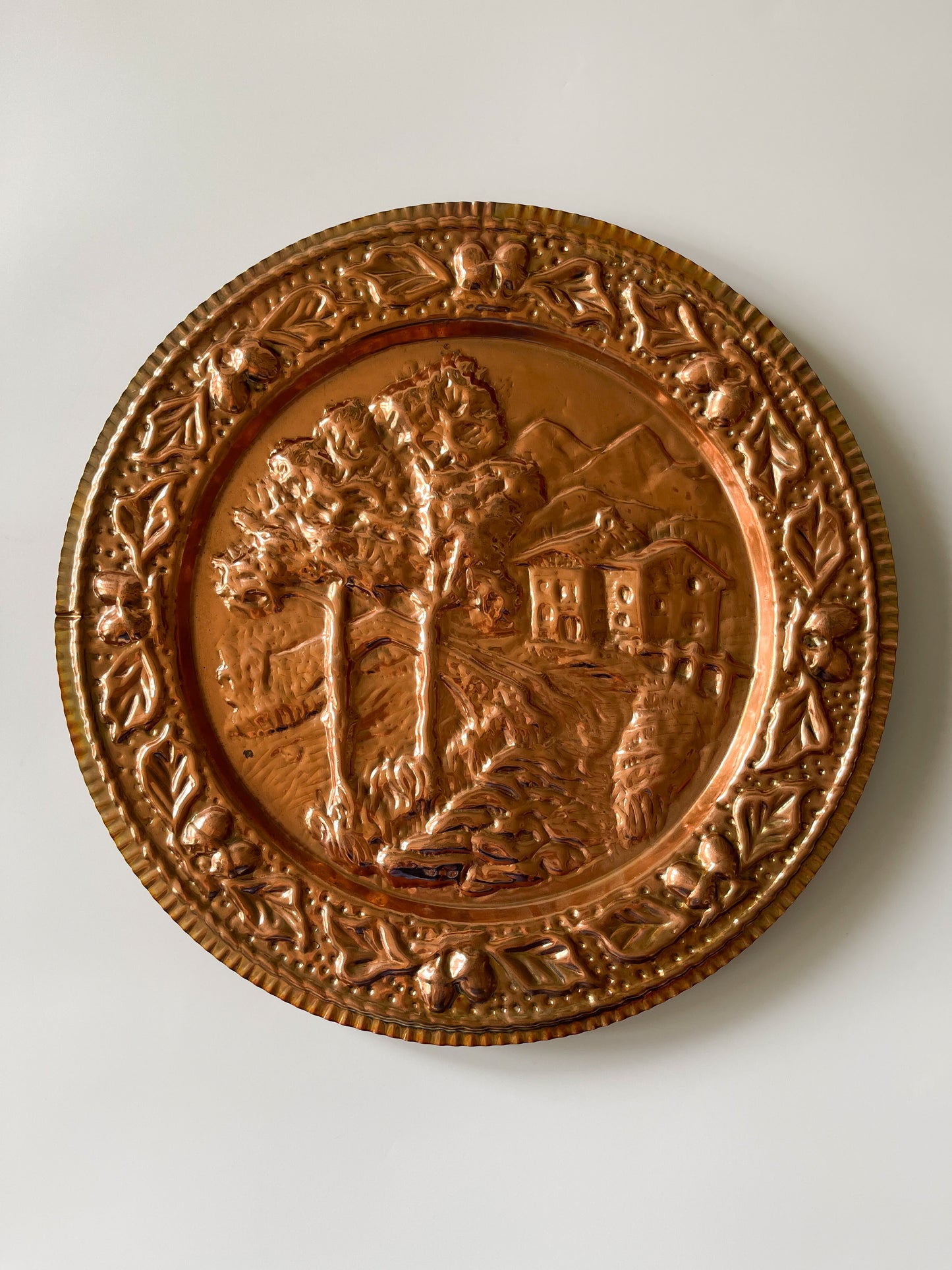 Vintage Italian Embossed Copper Wall Plaques