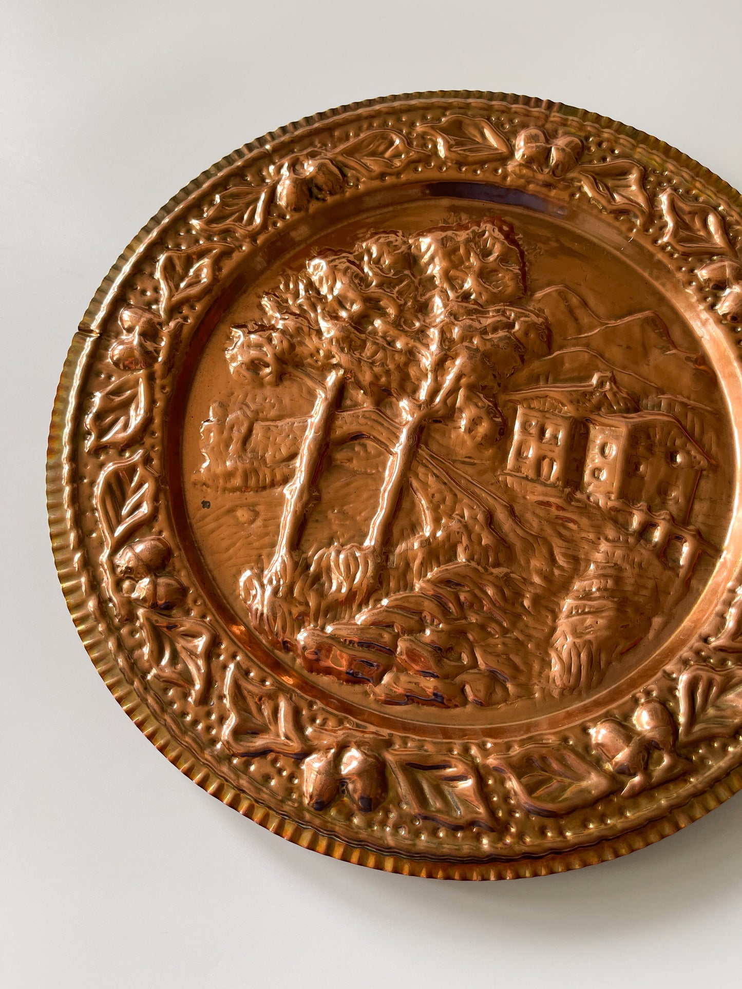 Vintage Italian Embossed Copper Wall Plaques