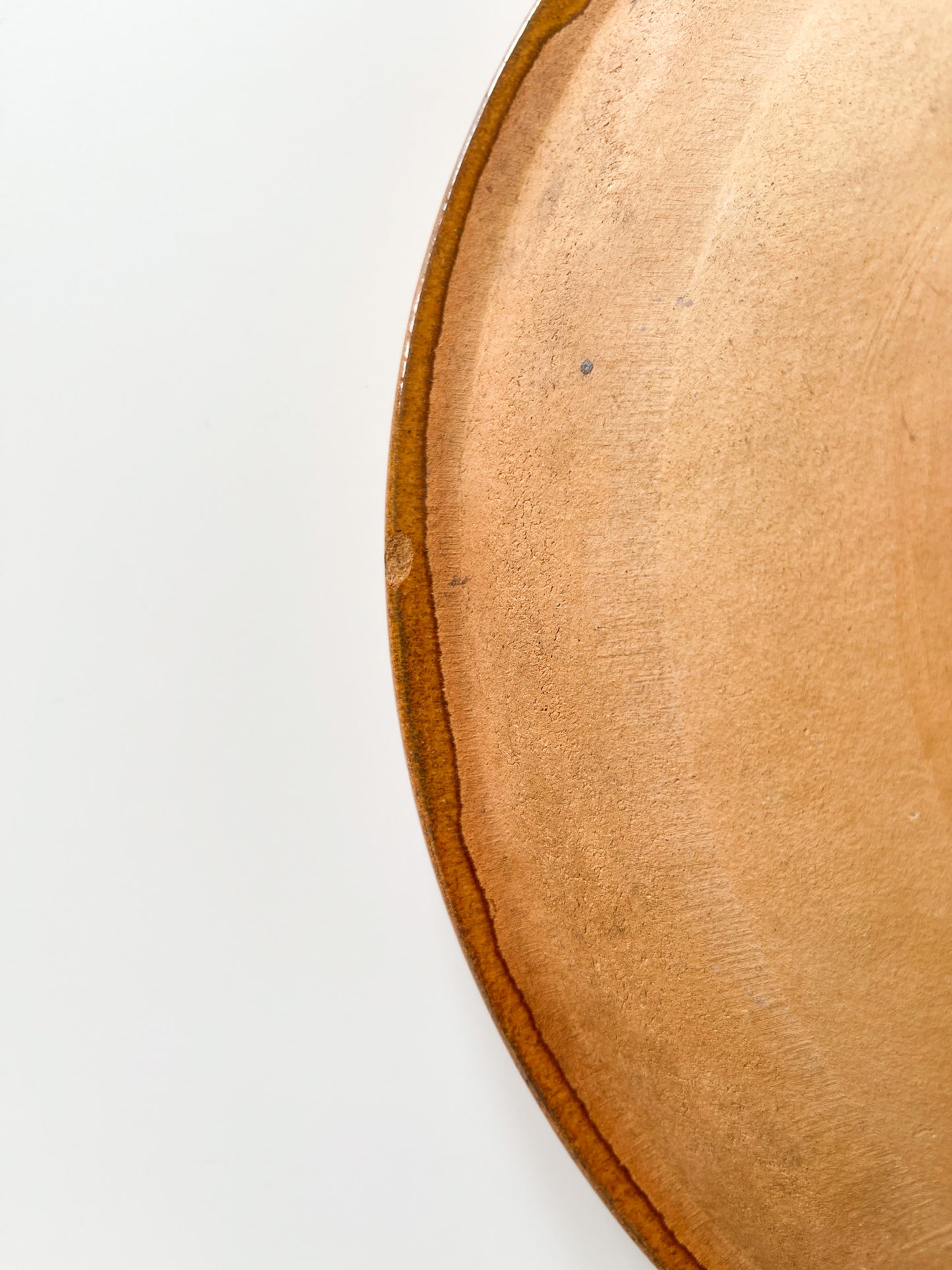 Antique Primitive Redware Utility Bowl