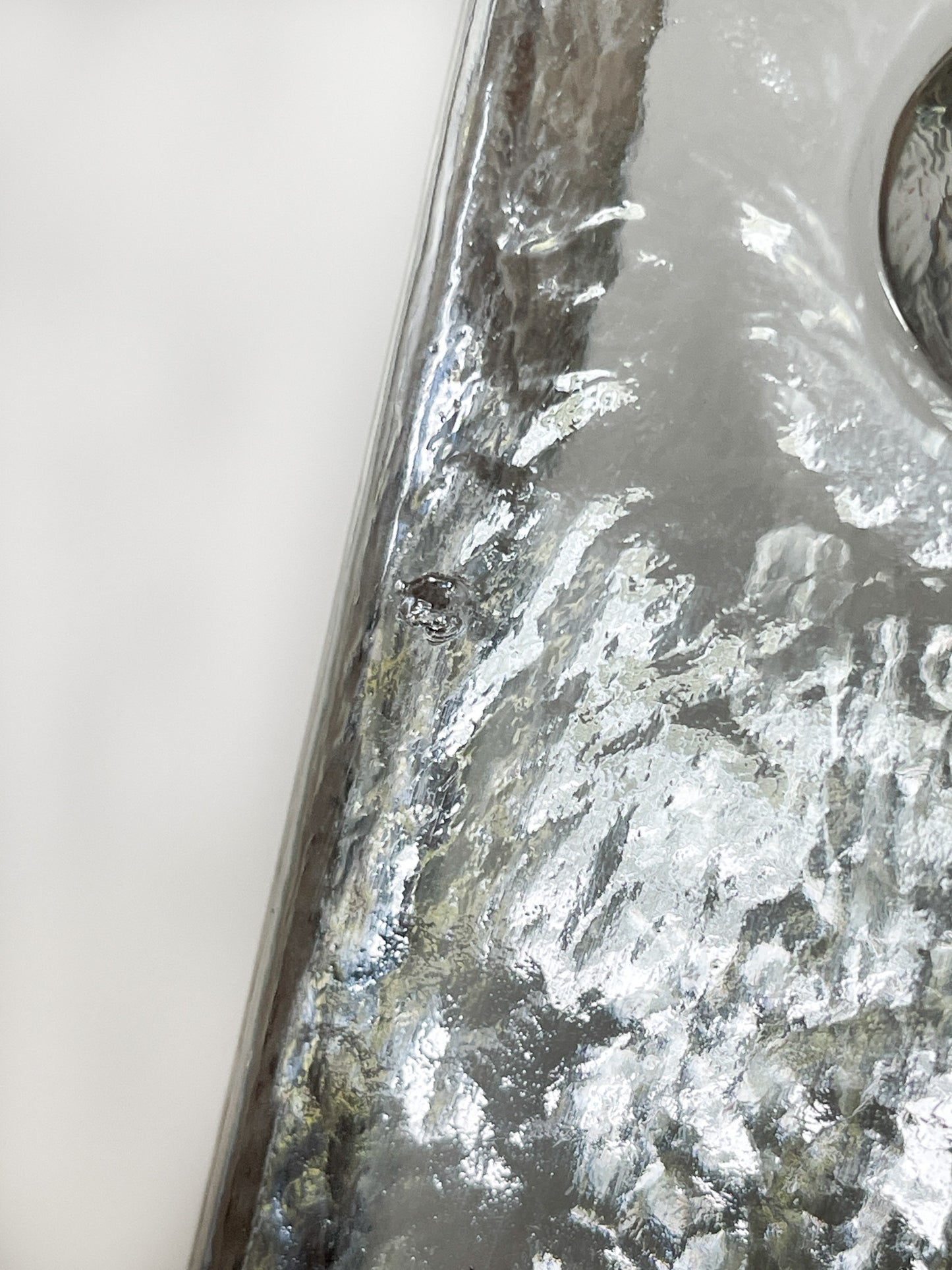 Vintage Scandinavian Glass Block Candelabra