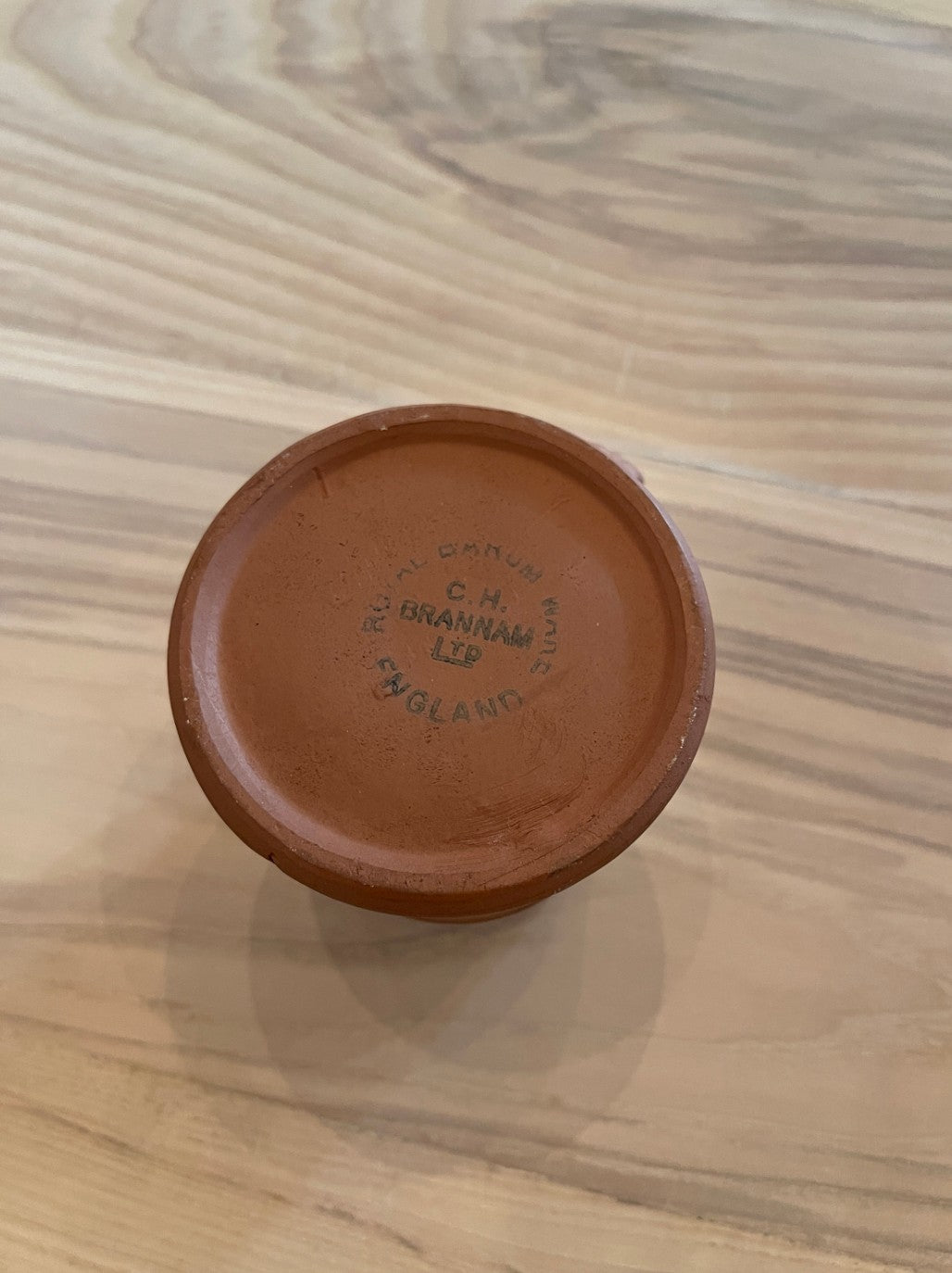 Vintage English Glazed Terracotta Pottery Mug