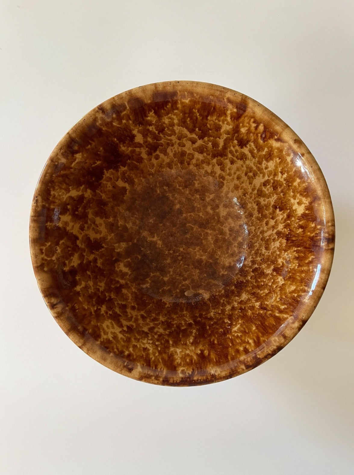 Antique Rockingham Bennington Pottery Bowl 1