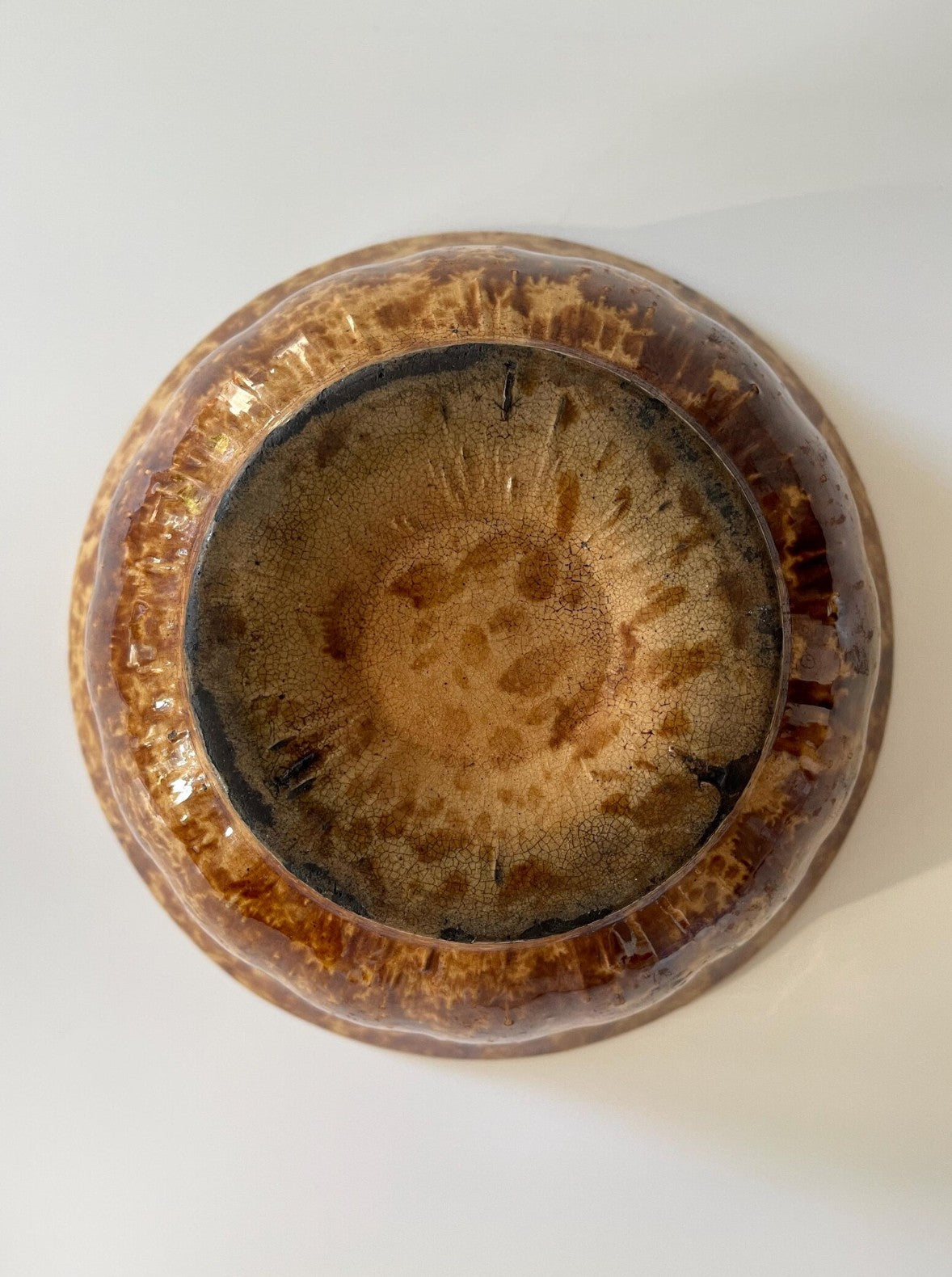 Antique Rockingham Bennington Pottery Bowl 1