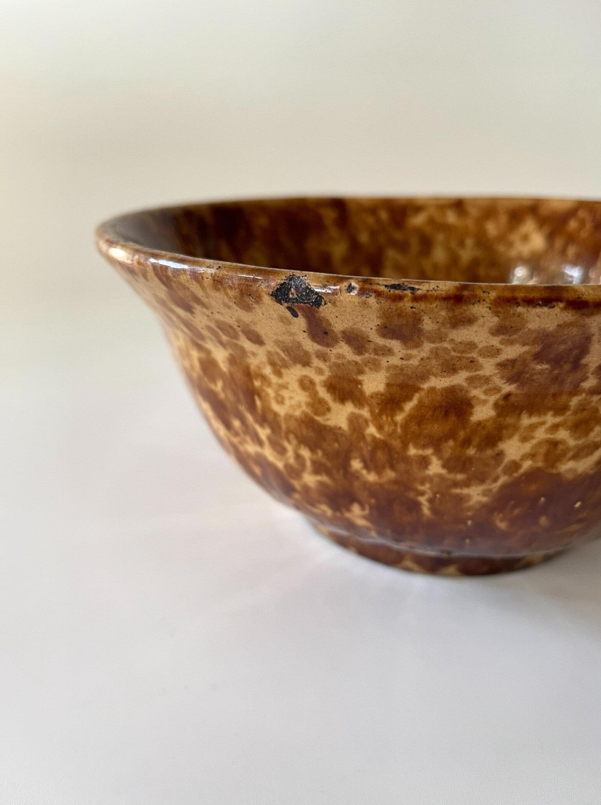 Antique Rockingham Bennington Pottery Bowl 1