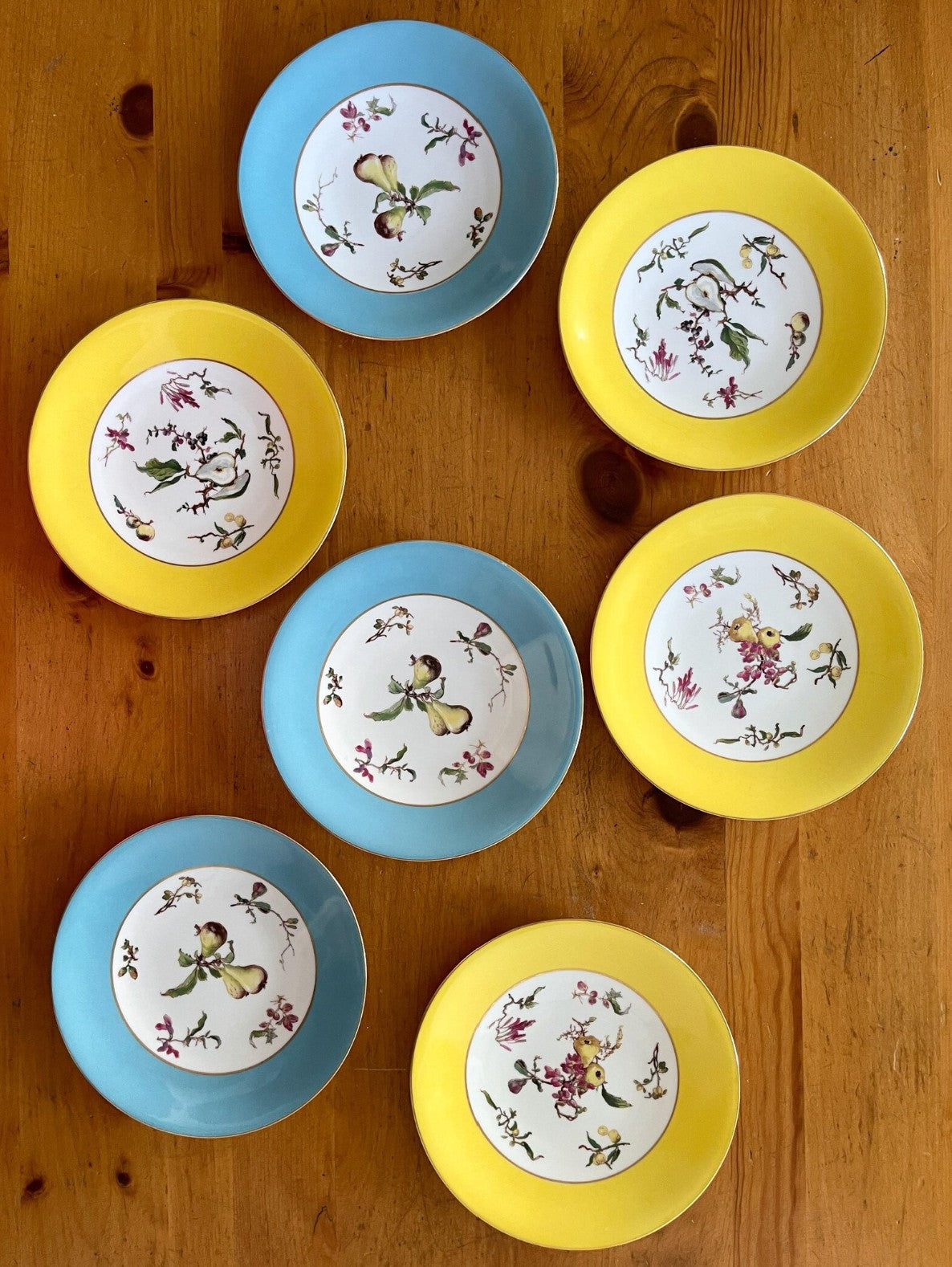 Haviland France Botanical Dessert Plates