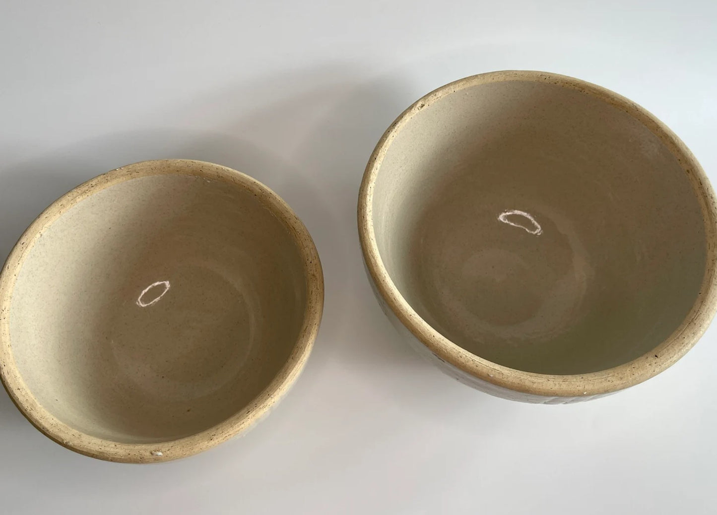 Small Nesting Stoneware Mixing Bowls, c1940s