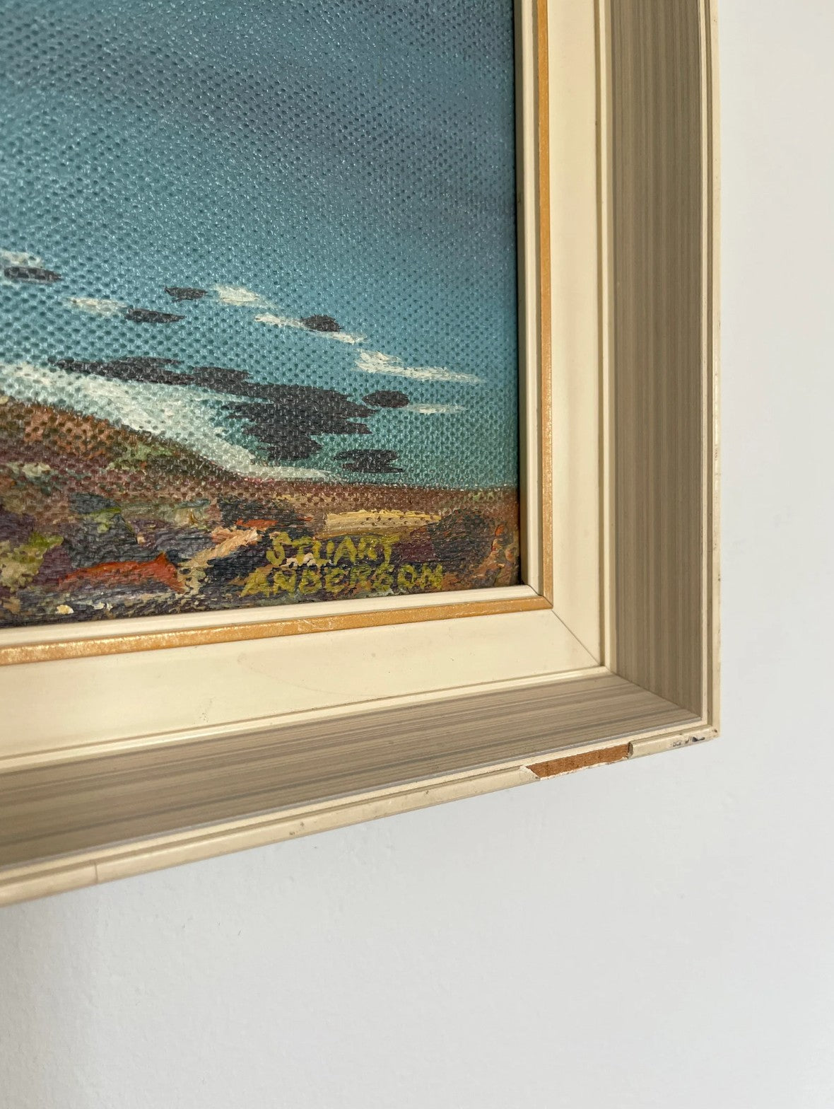 Karitane Coast New Zealand Vintage Oil Painting