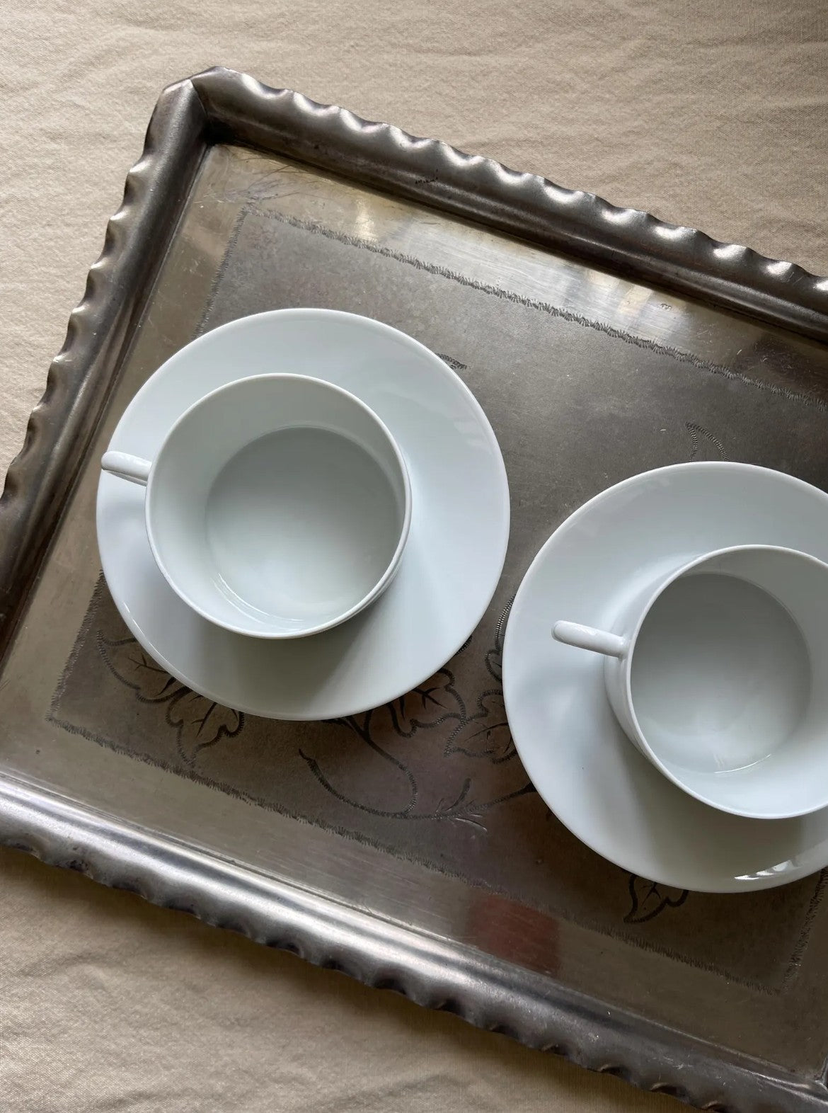 Vintage French Modern Cups & Saucers