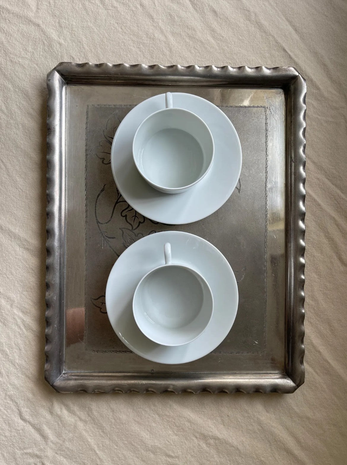 Vintage French Modern Cups & Saucers