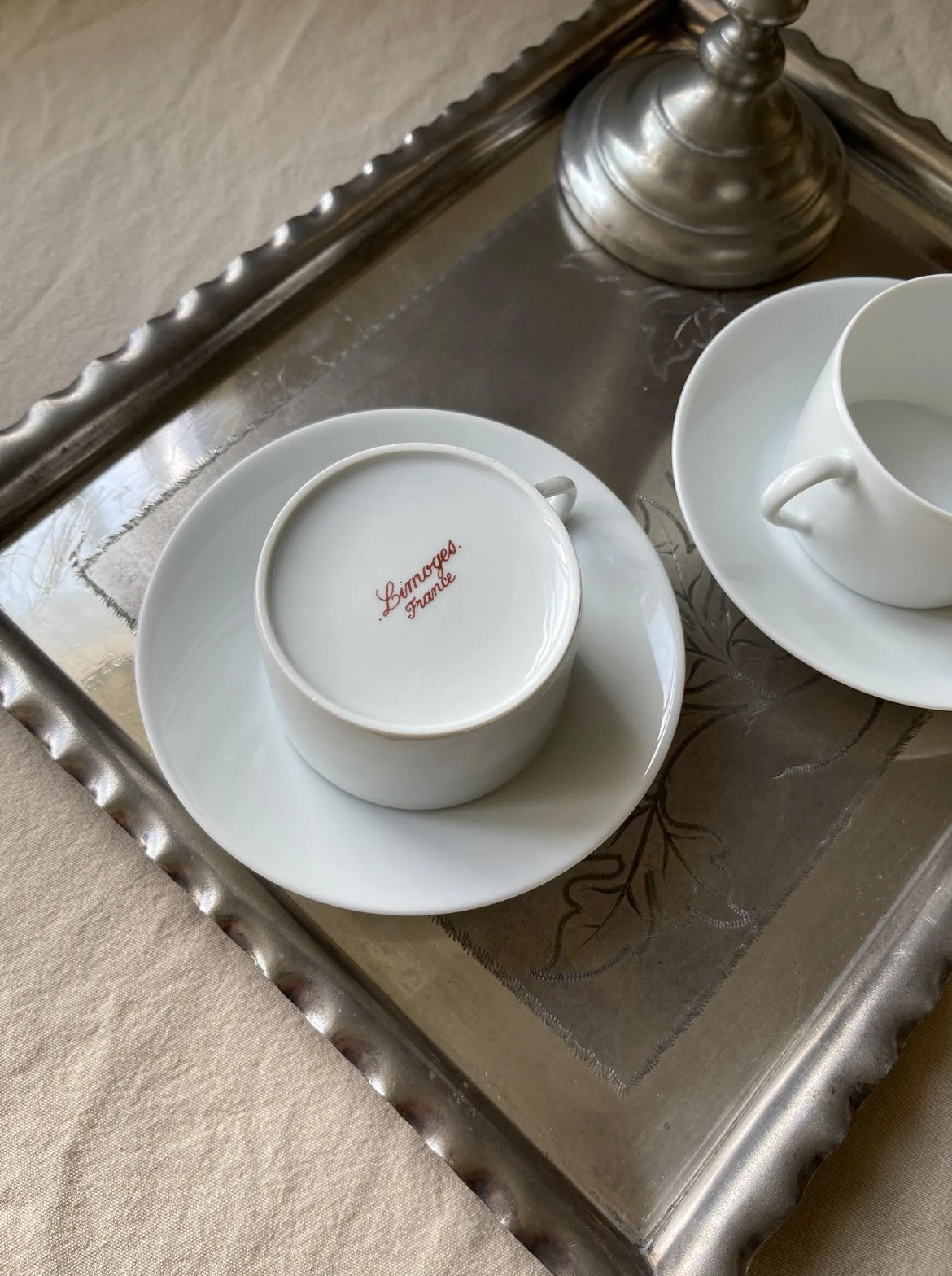Vintage French Modern Cups & Saucers