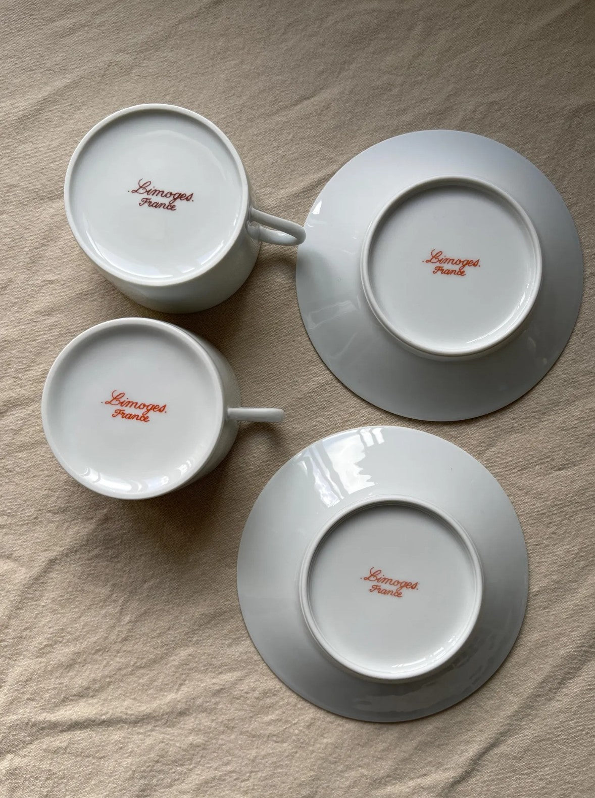 Vintage French Modern Cups & Saucers