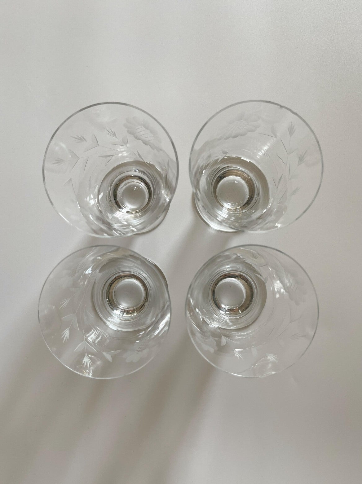 Cornflower Glass Footed Tumblers