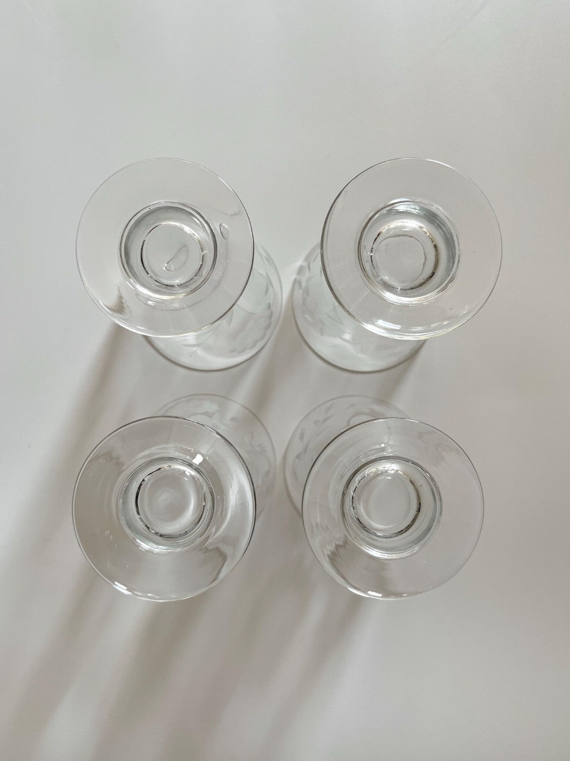 Cornflower Glass Footed Tumblers