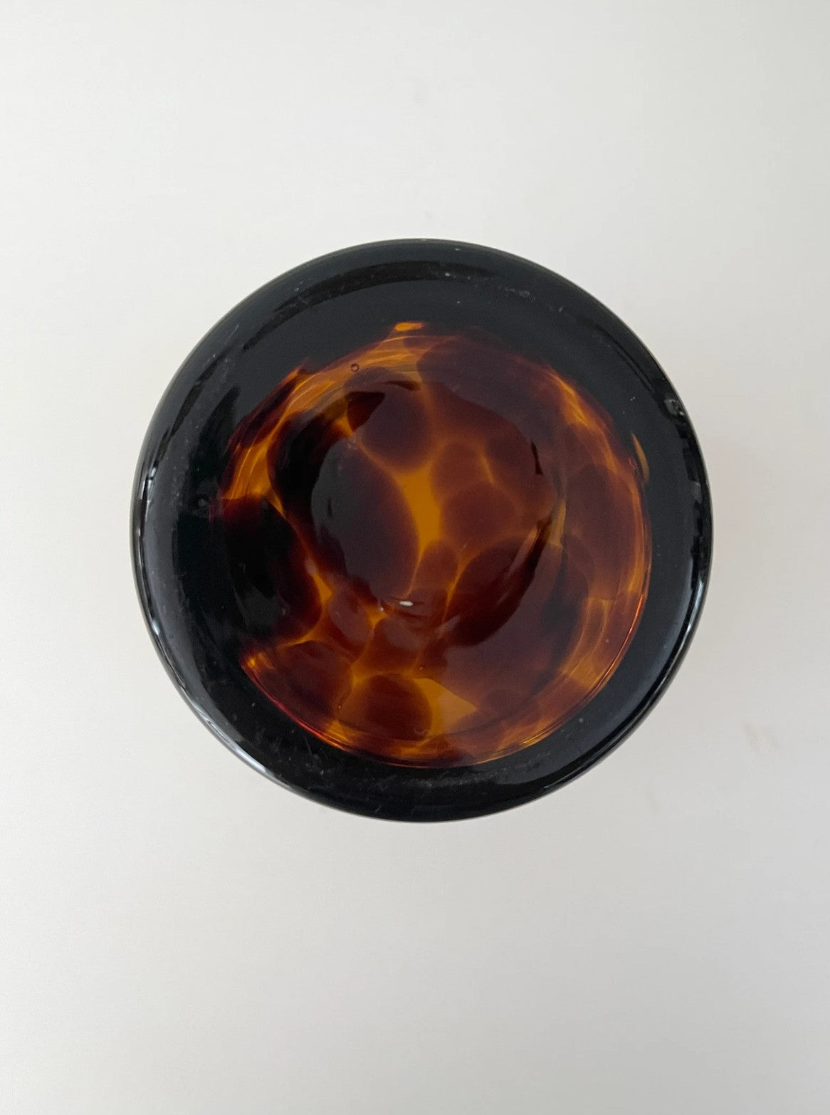 Vintage Tortoise Shell Blown Glass Vase
