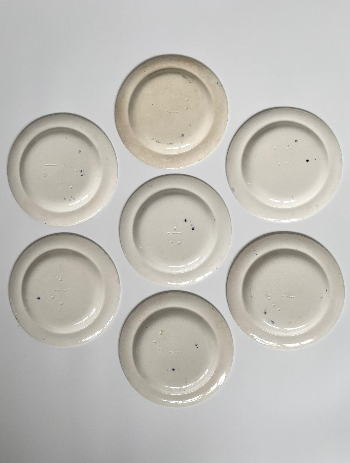 Antique Wedgwood Transferware Blue Rose Plates