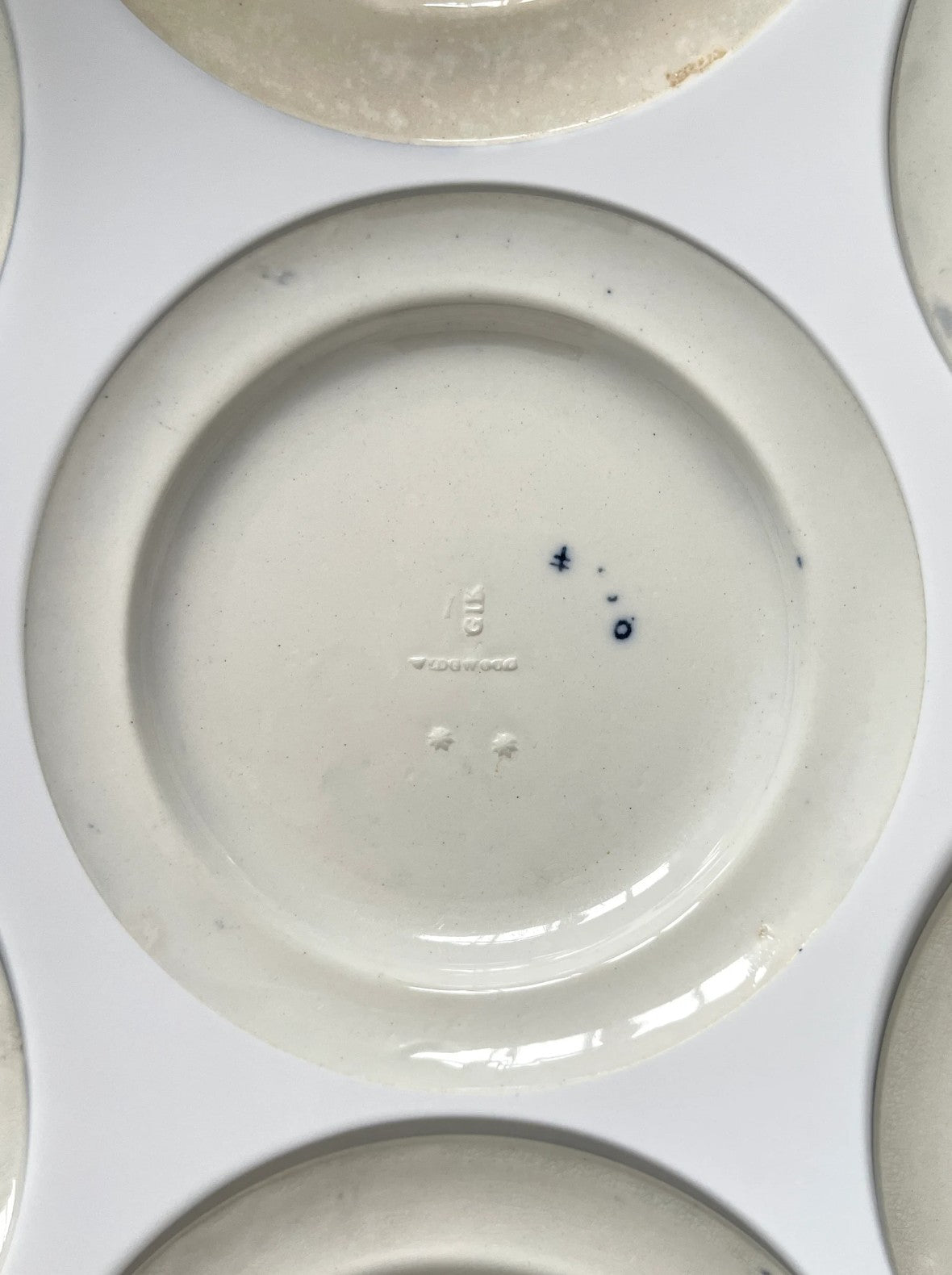Antique Wedgwood Transferware Blue Rose Plates