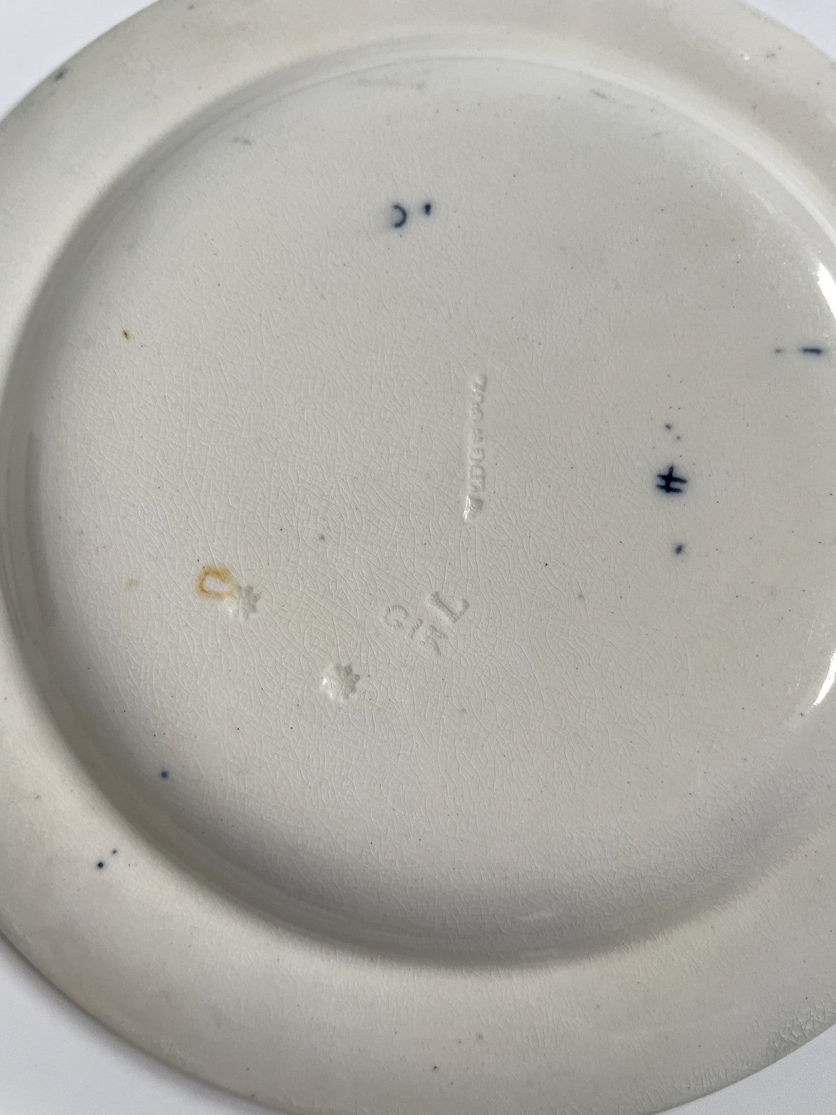 Antique Wedgwood Transferware Blue Rose Plates