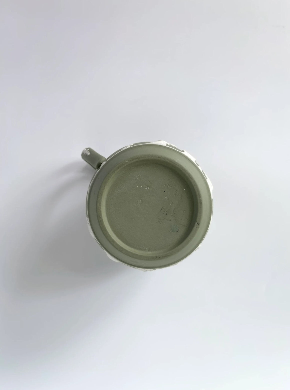 Vintage Wedgwood Green Jasperware Pitcher
