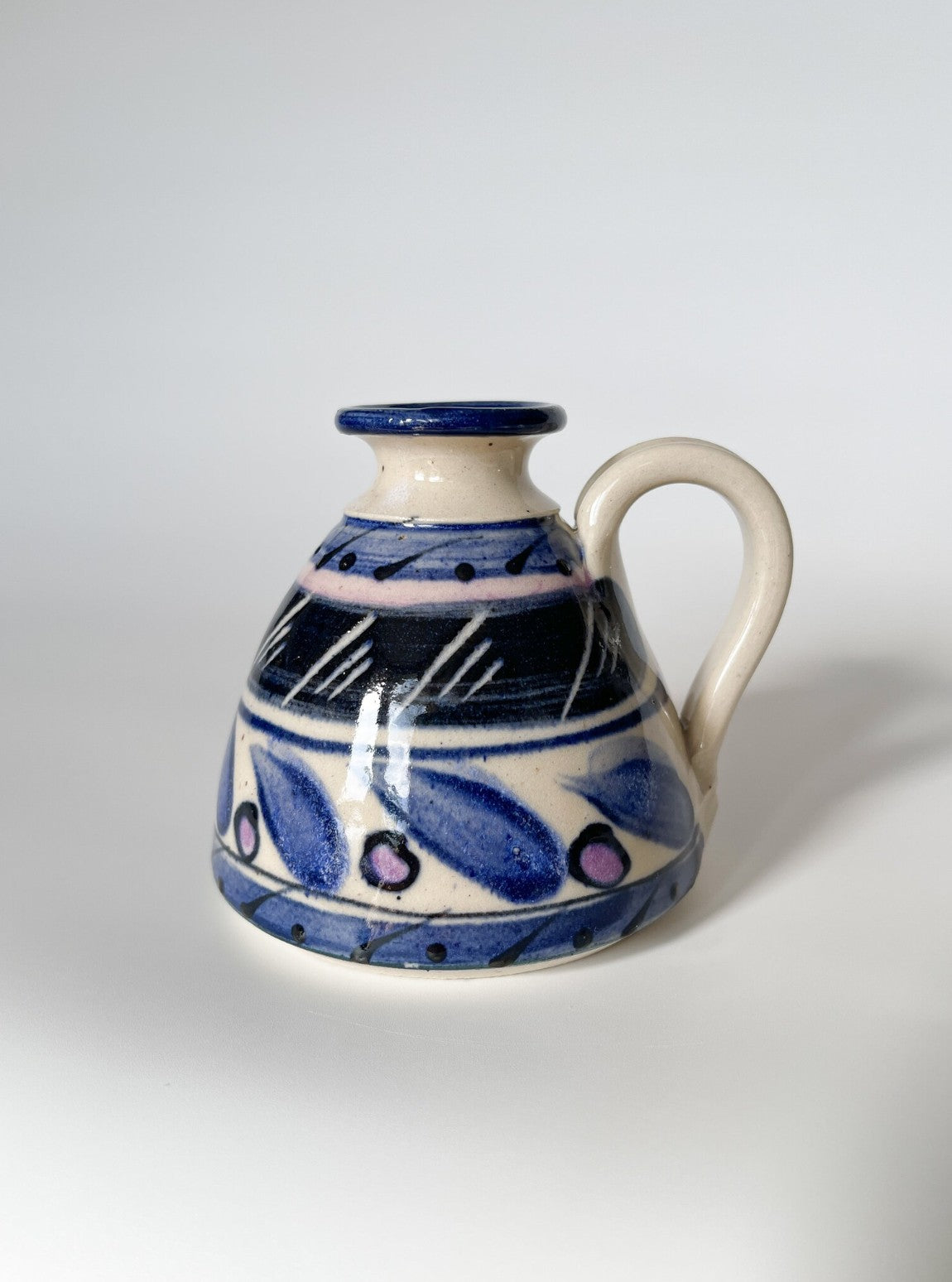 Handmade Hand Painted Studio Pottery Jug