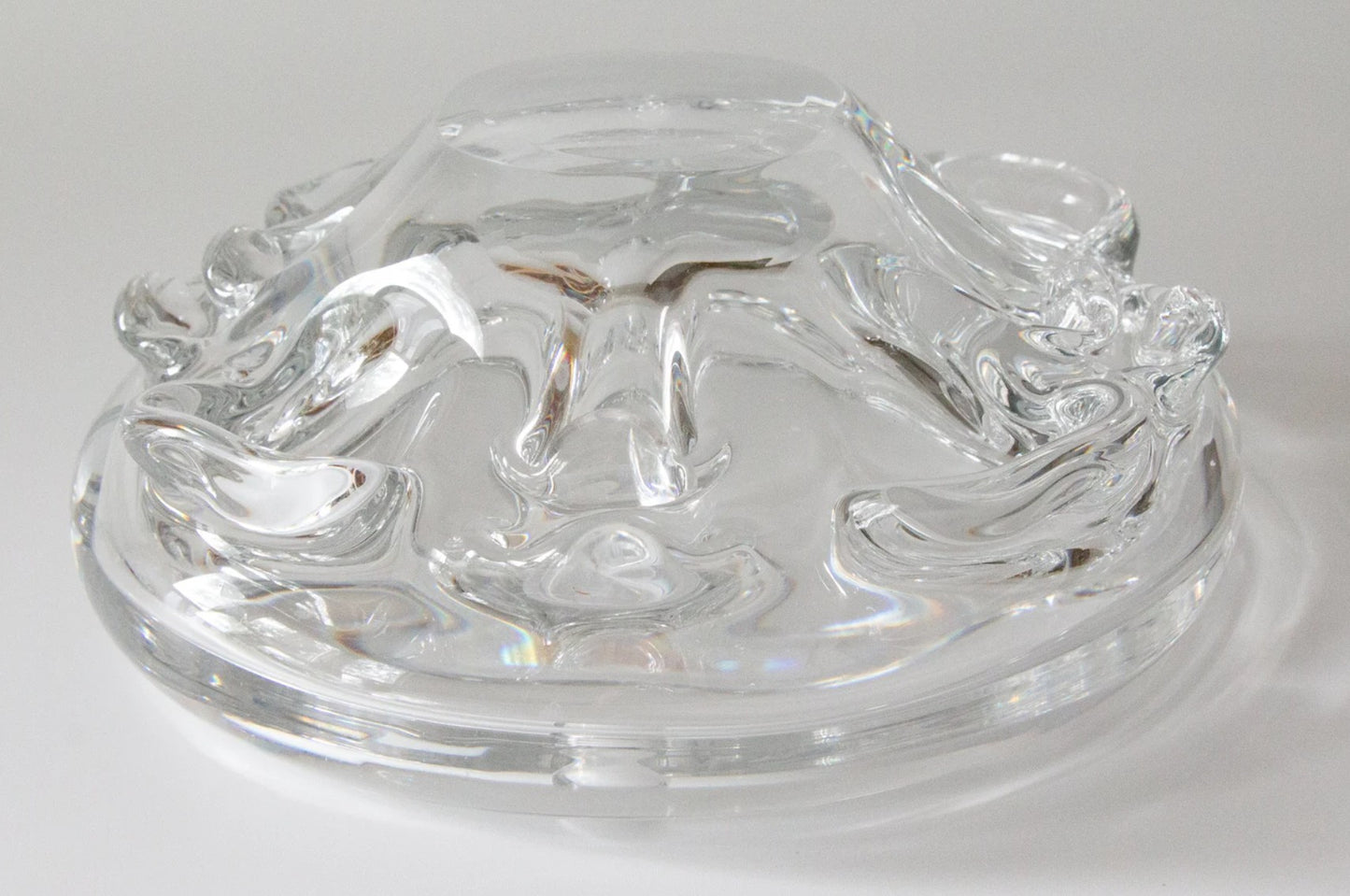 Midcentury Crystal Cigar Ashtray by Antonio or Guido Bon for Val Saint Lambert