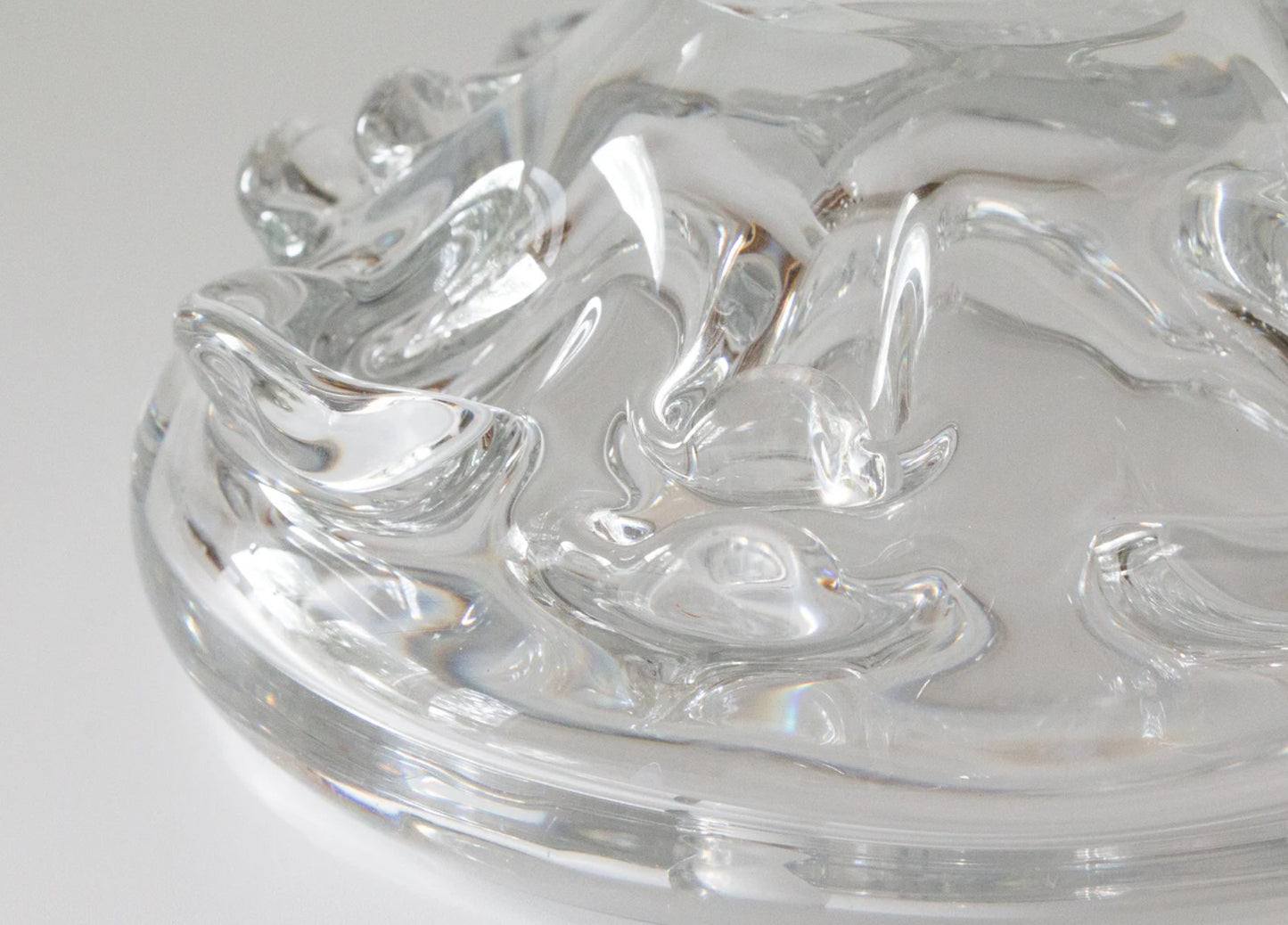 Midcentury Crystal Cigar Ashtray by Antonio or Guido Bon for Val Saint Lambert