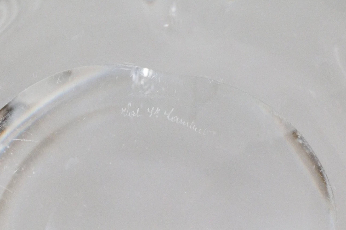 Midcentury Crystal Cigar Ashtray by Antonio or Guido Bon for Val Saint Lambert