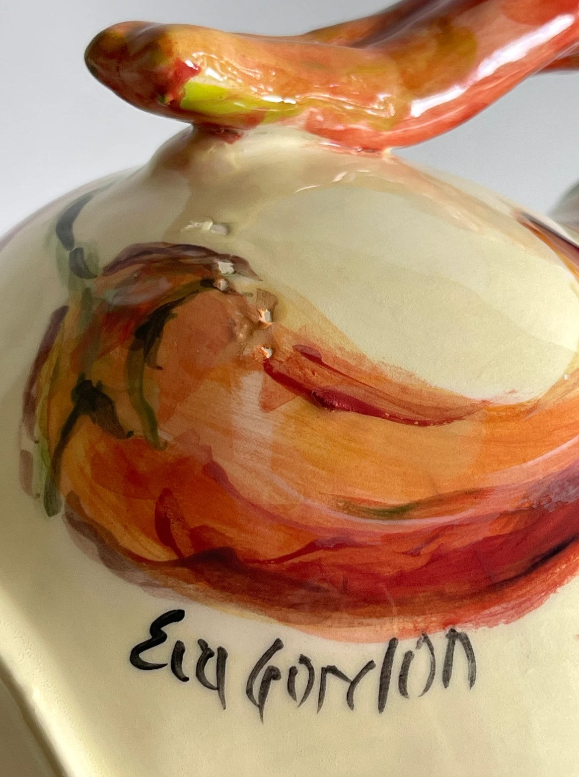 Eva Gordon Chili Pepper Pottery Pitcher