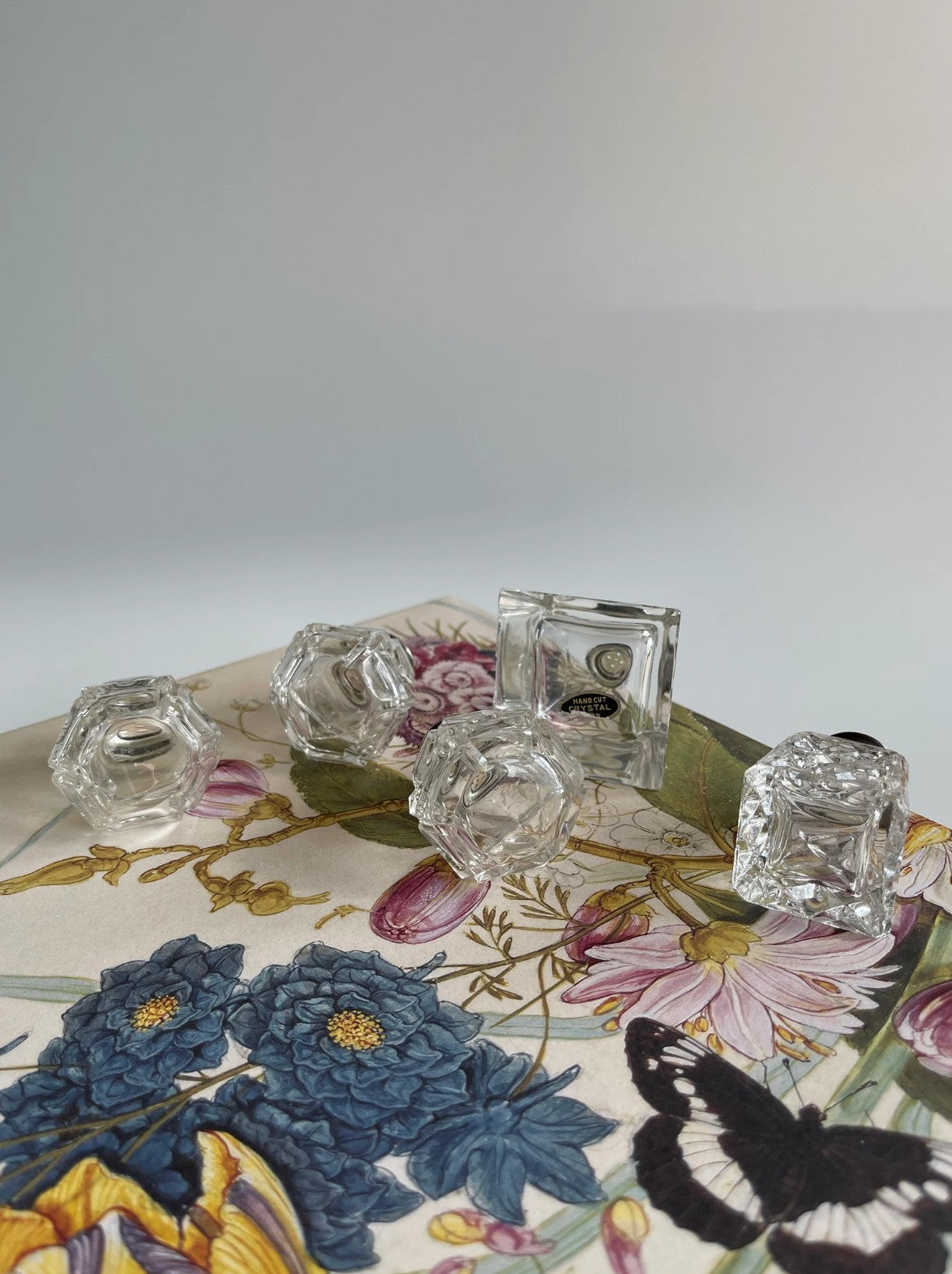 Vintage Crystal Salt and Pepper Shakers