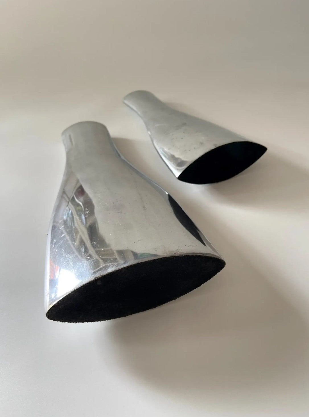 Vintage Sculptural Modern Metal Vases