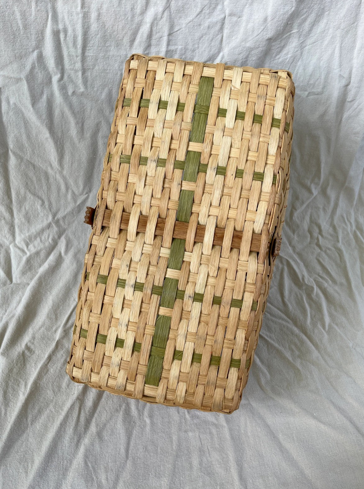 Vintage Splint Wood Gathering Basket