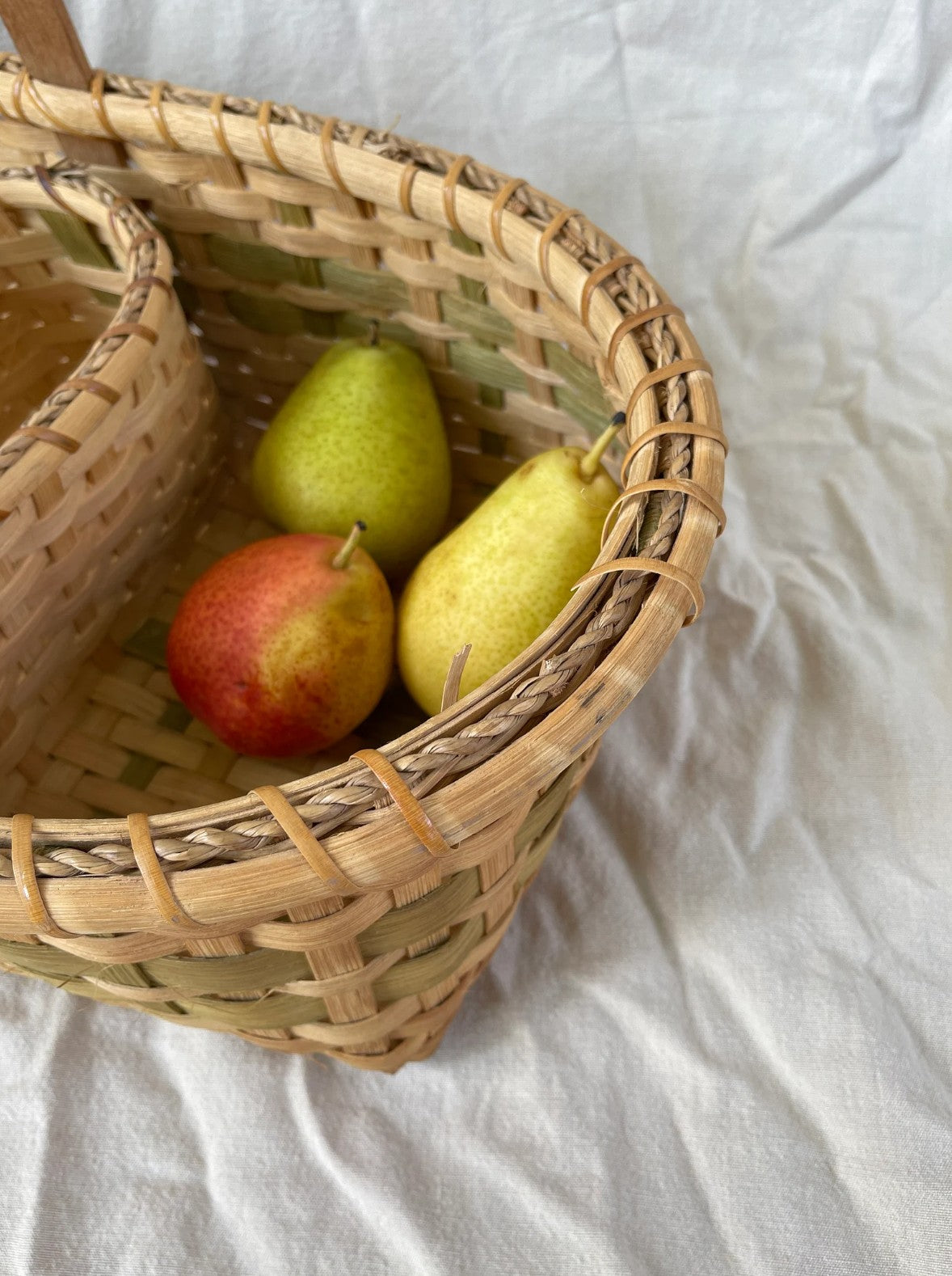 Vintage Splint Wood Gathering Basket