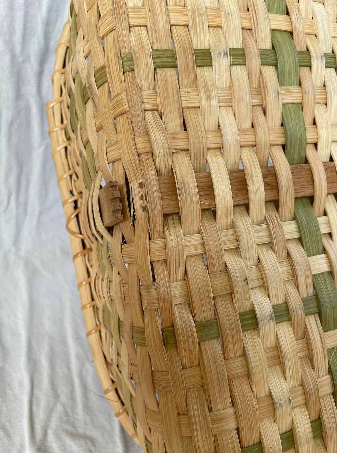 Vintage Splint Wood Gathering Basket