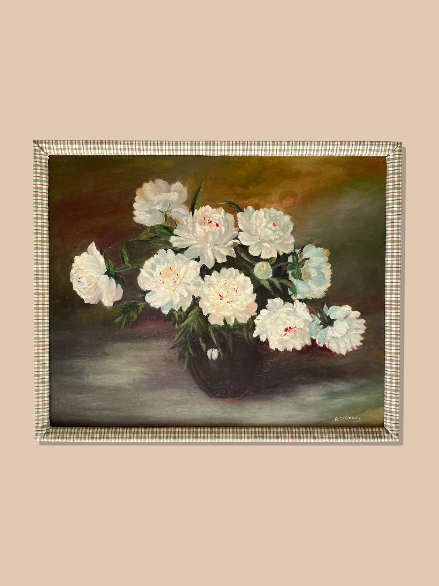 Peony Still Life Large Scale Original Oil Painting