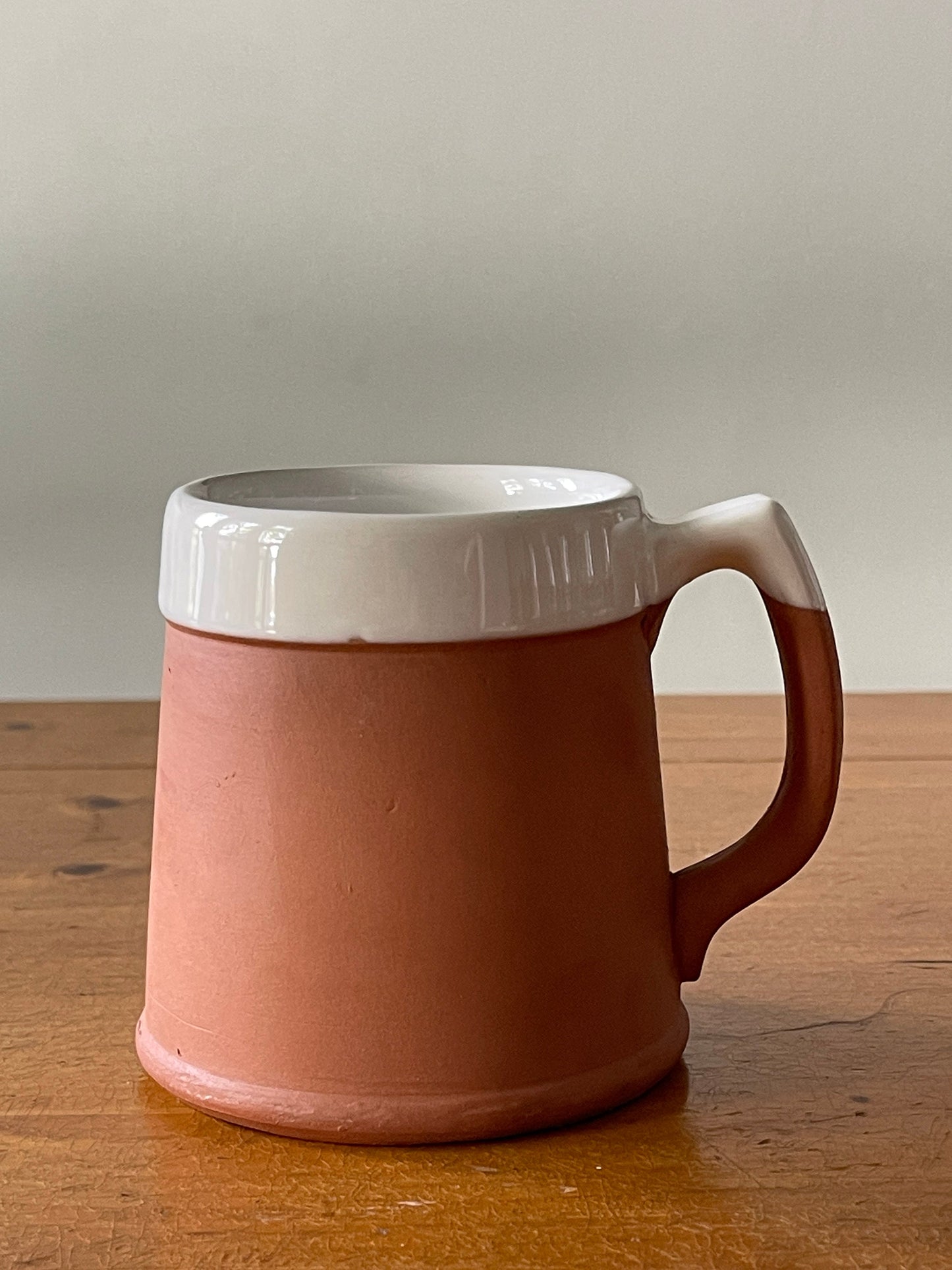 Vintage English Glazed Terracotta Pottery Mug