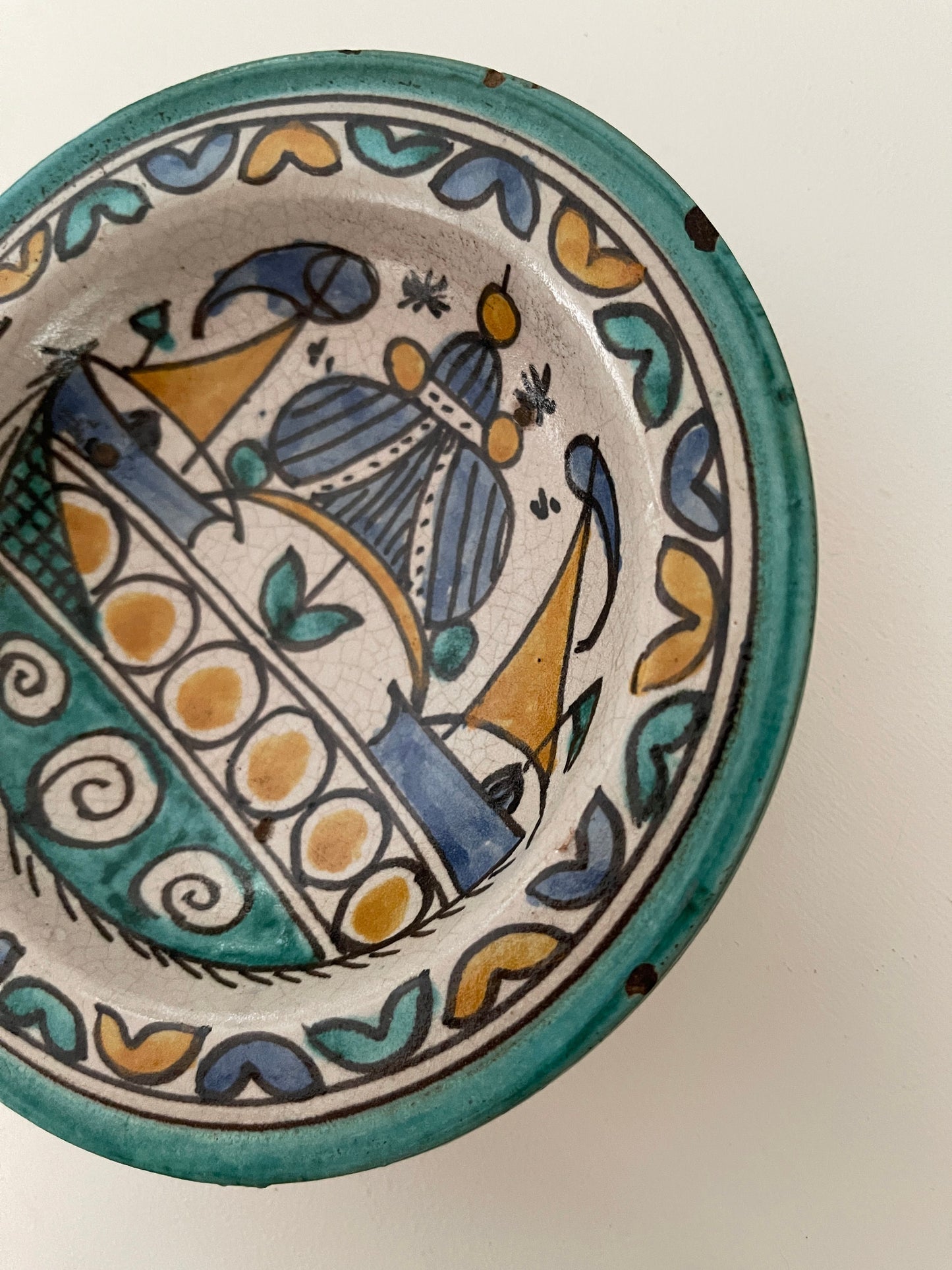 Antique Moroccan Small Pottery Bowls