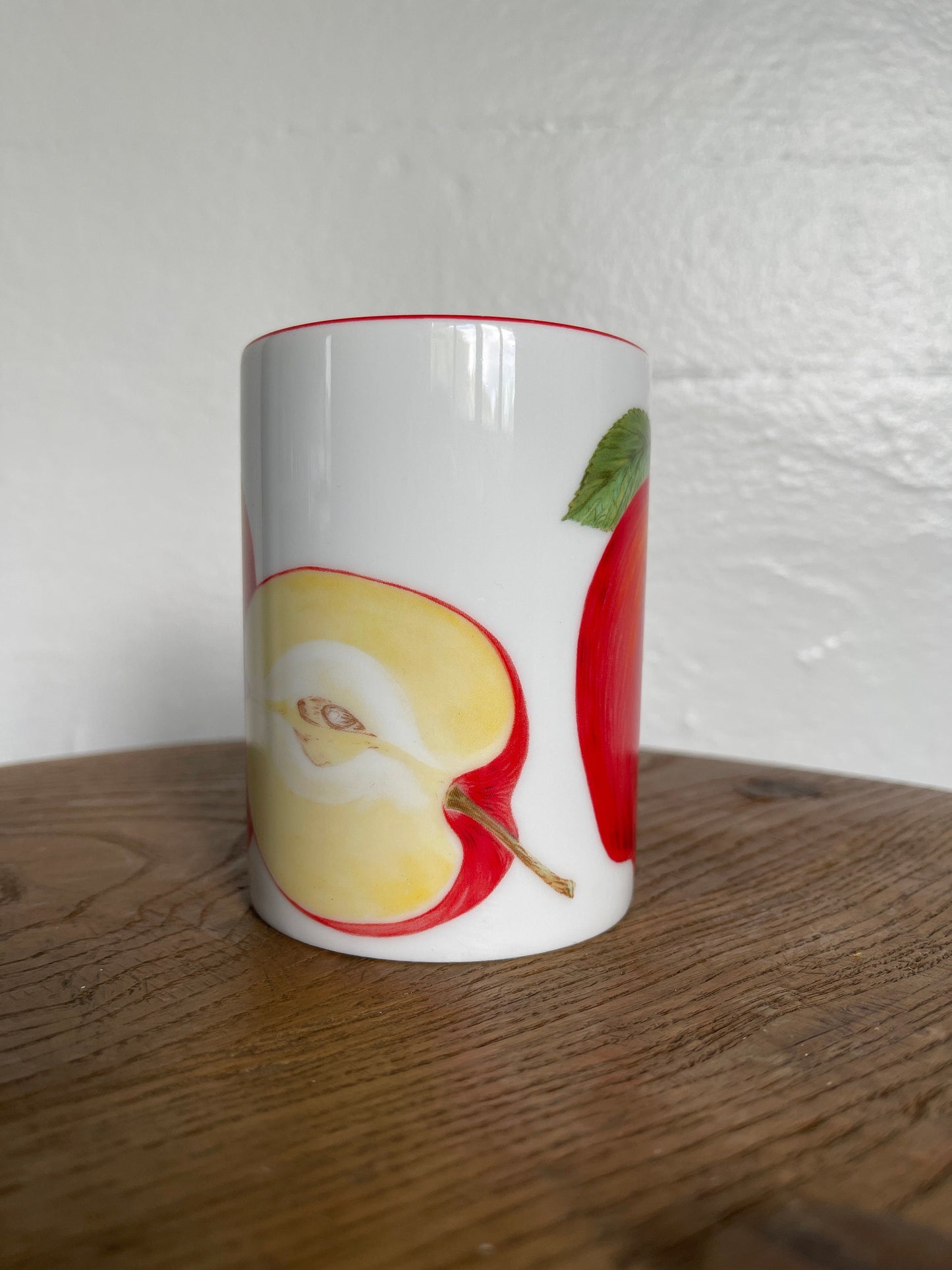 Vintage Fitz and Floyd Porcelain Apple Mugs
